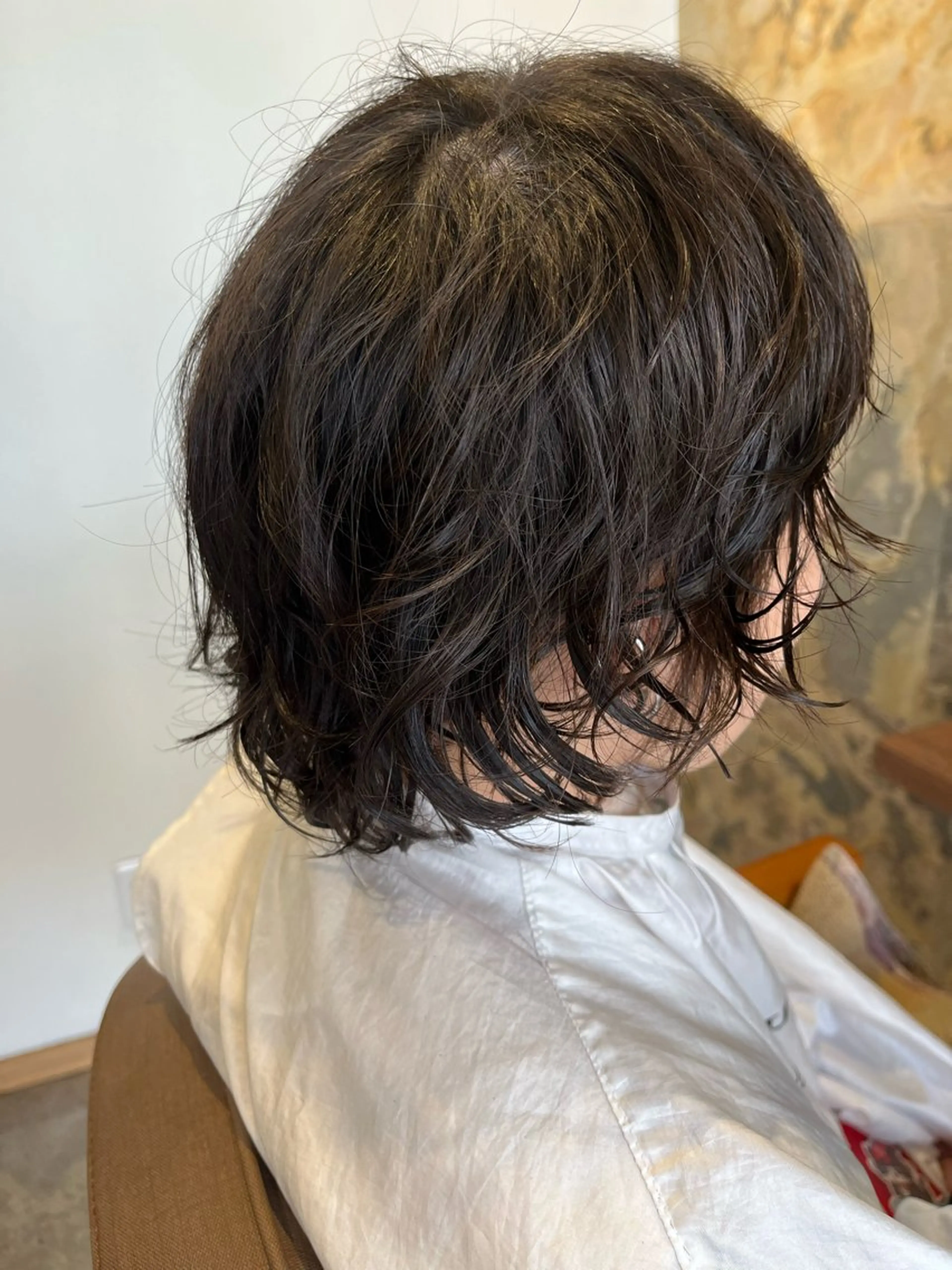 ショート ヘアカラー パーマ 安田 純香のヘアスタイル