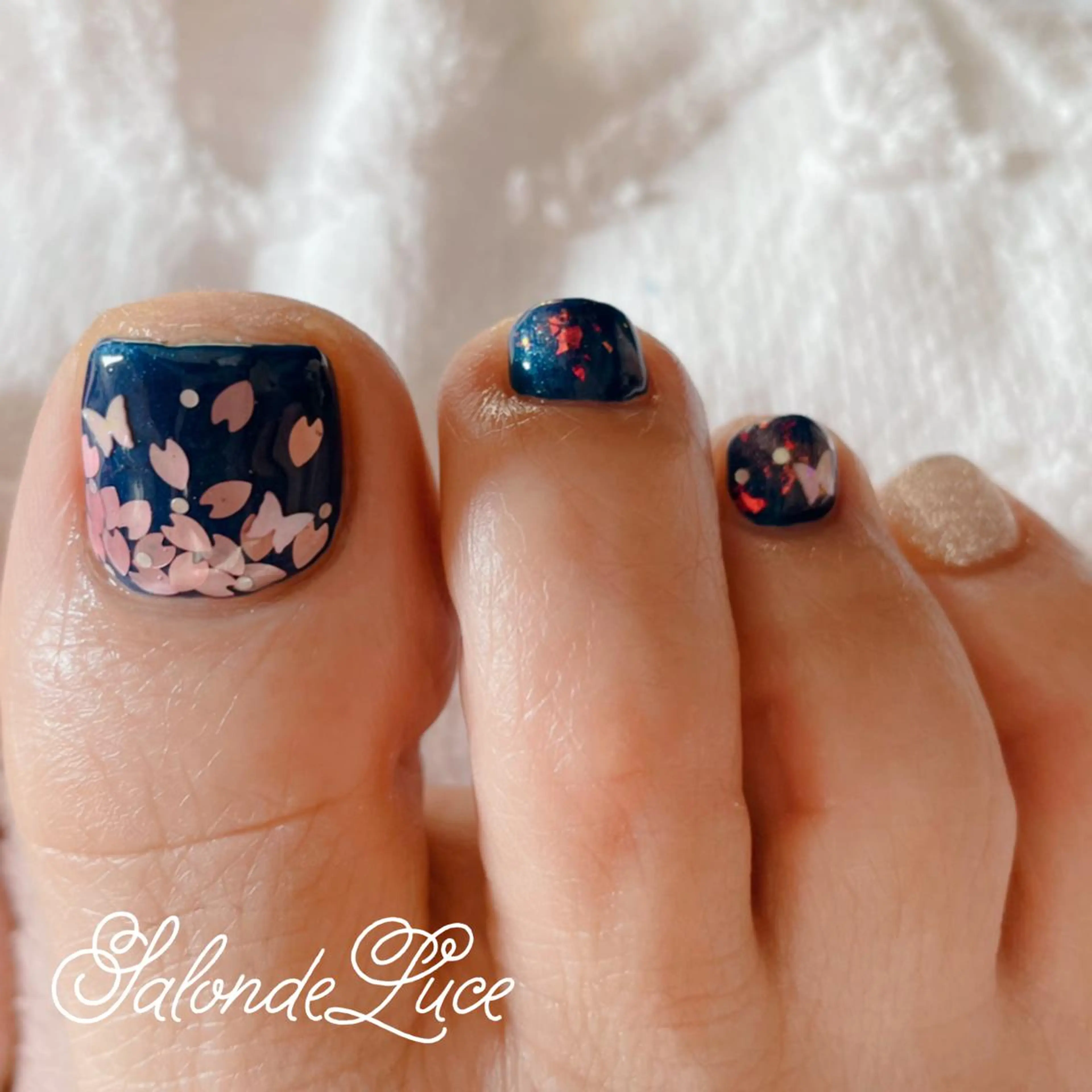 ネイル 桜ネイル フットネイル Salon de Luceのネイルデザイン