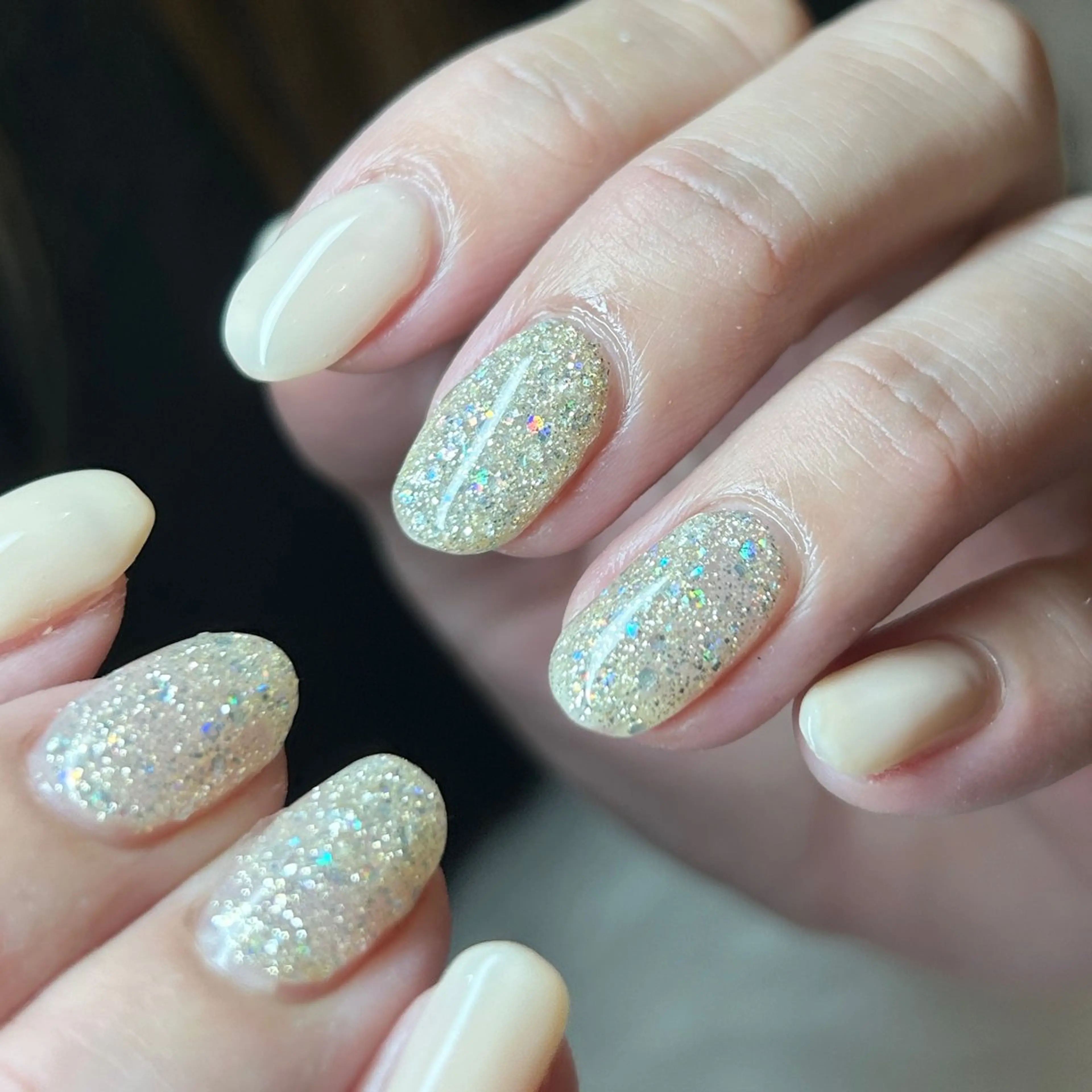 ネイル ラメ(グリッター) ワンカラーネイル はあとねいる筑紫口店 Hitomiのネイルデザイン