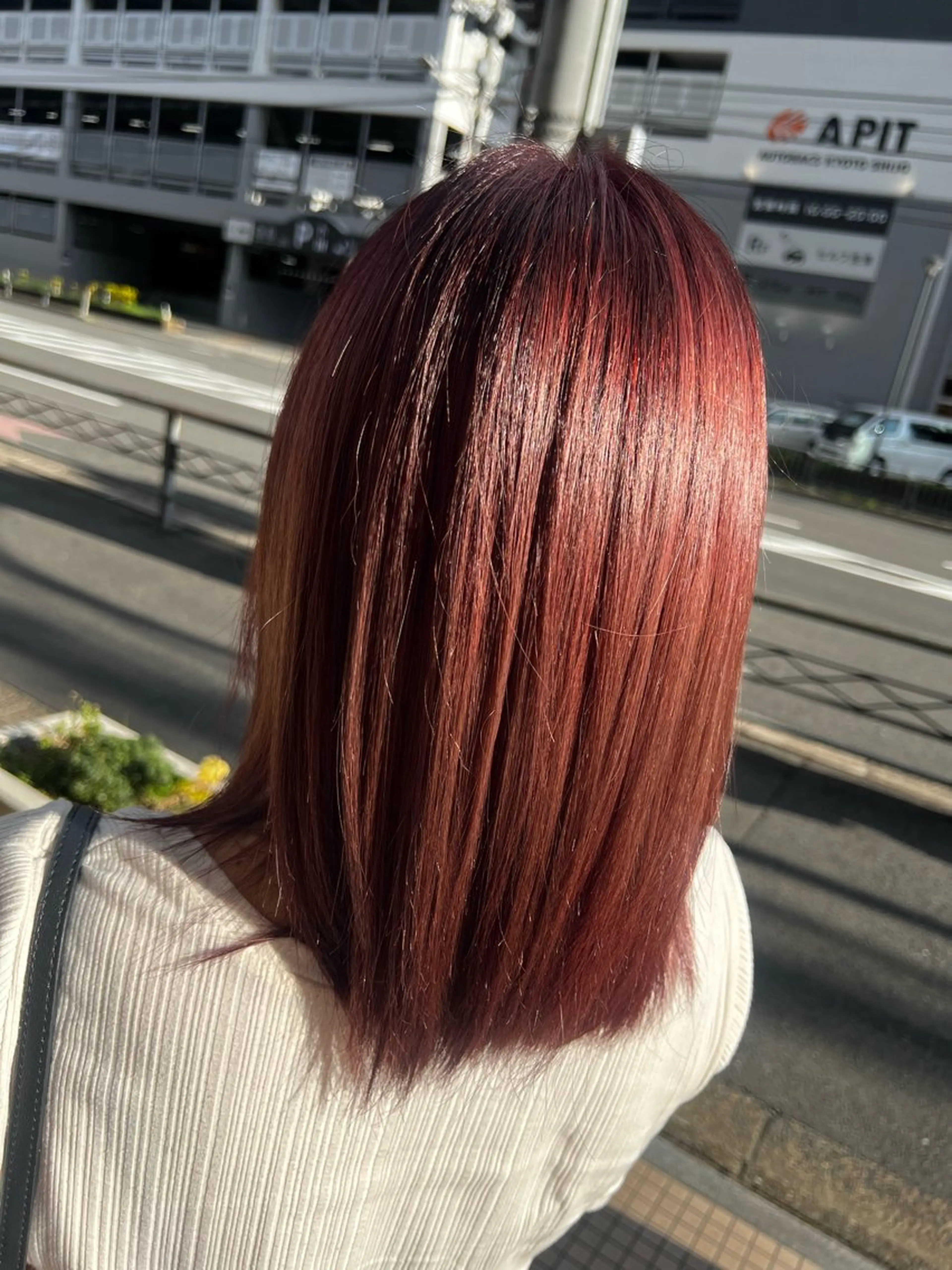 ミディアム カラー ヘアアレンジ ヘアカラー トリートメント hair  bh.maara所属・bh.maara デザイン／ハイトーンのヘアスタイル