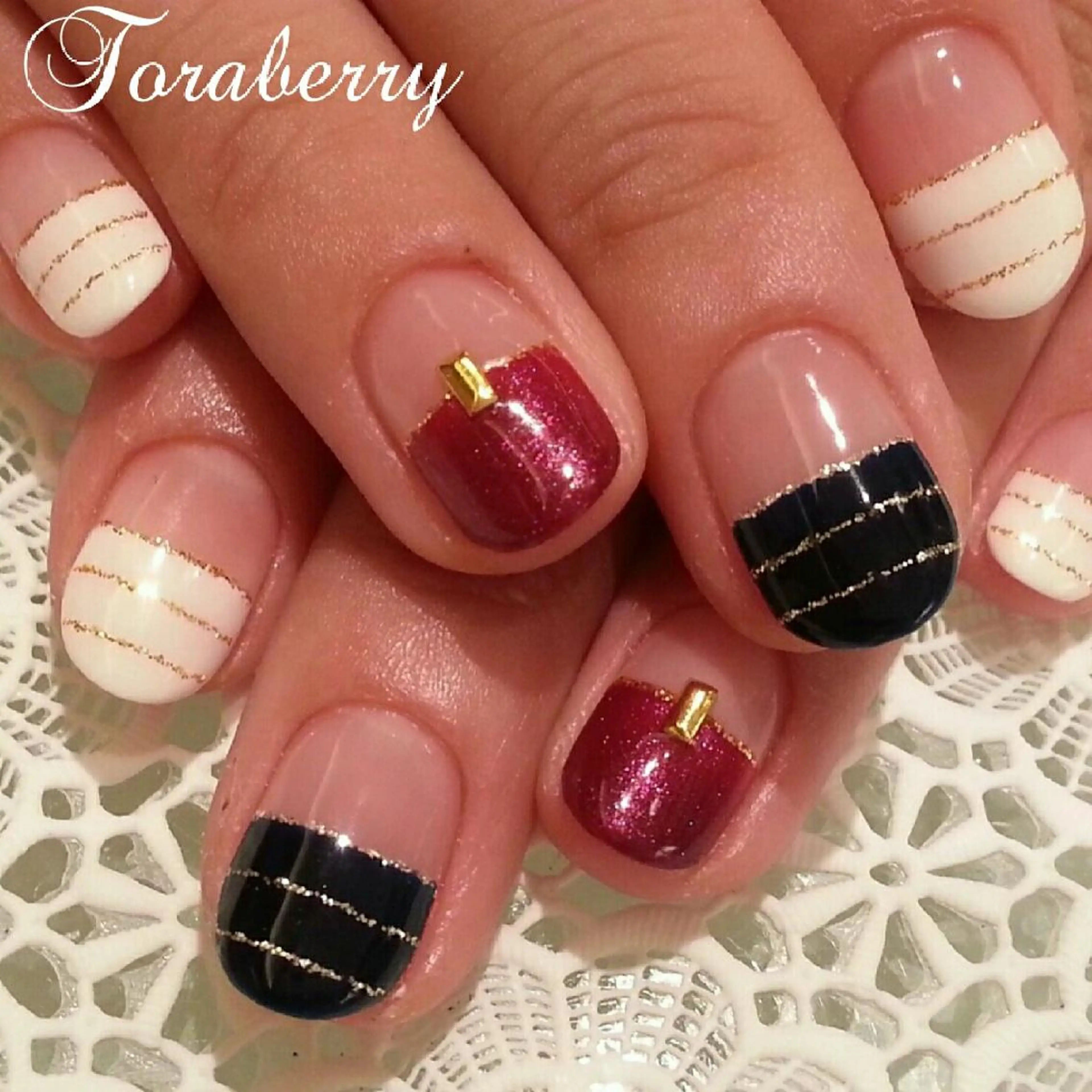 ネイル ボーダー ネイリスト なつみのネイルデザイン