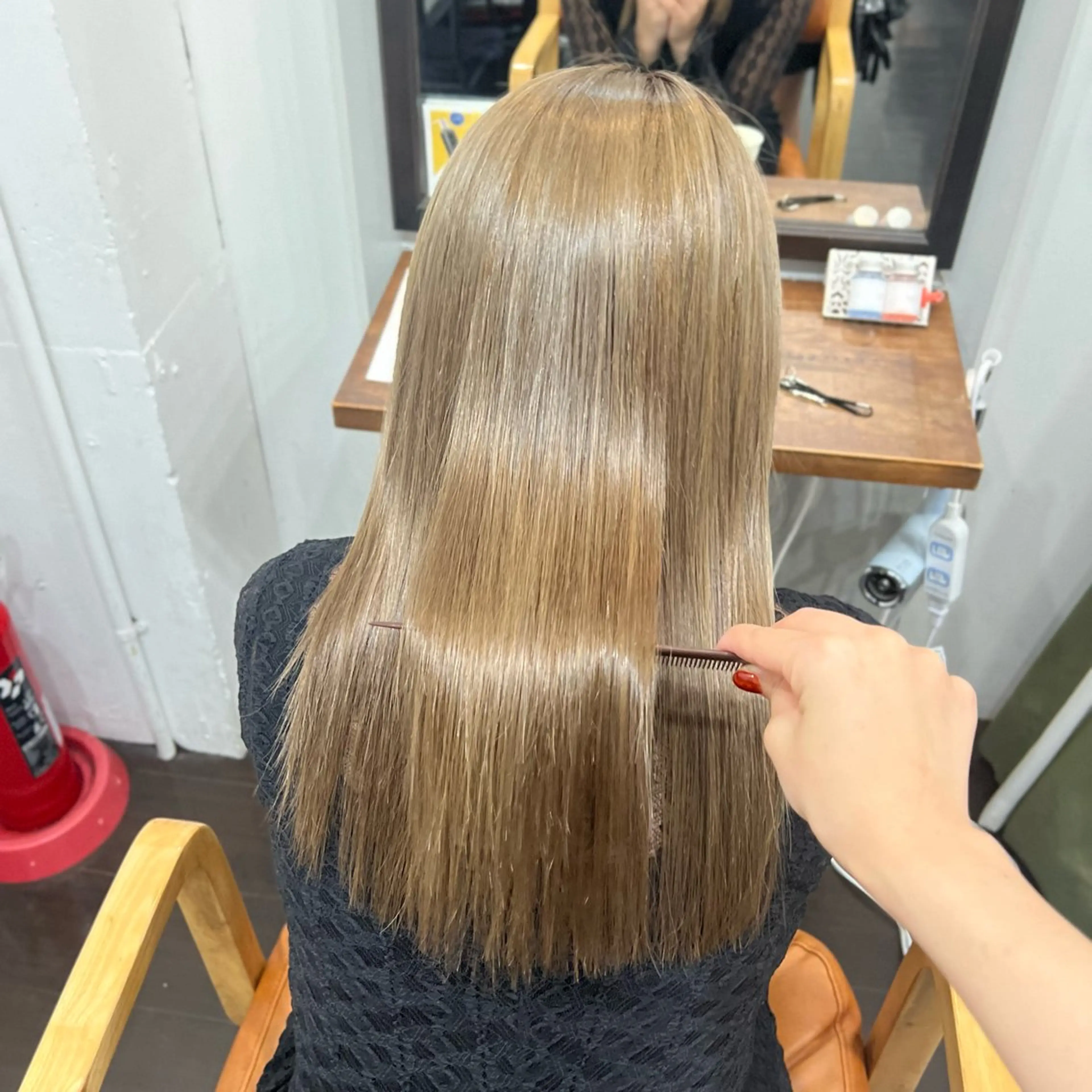 セミロング カラー ブリーチ 髪質改善✖️透明感/ レイヤー/はるなのヘアスタイル