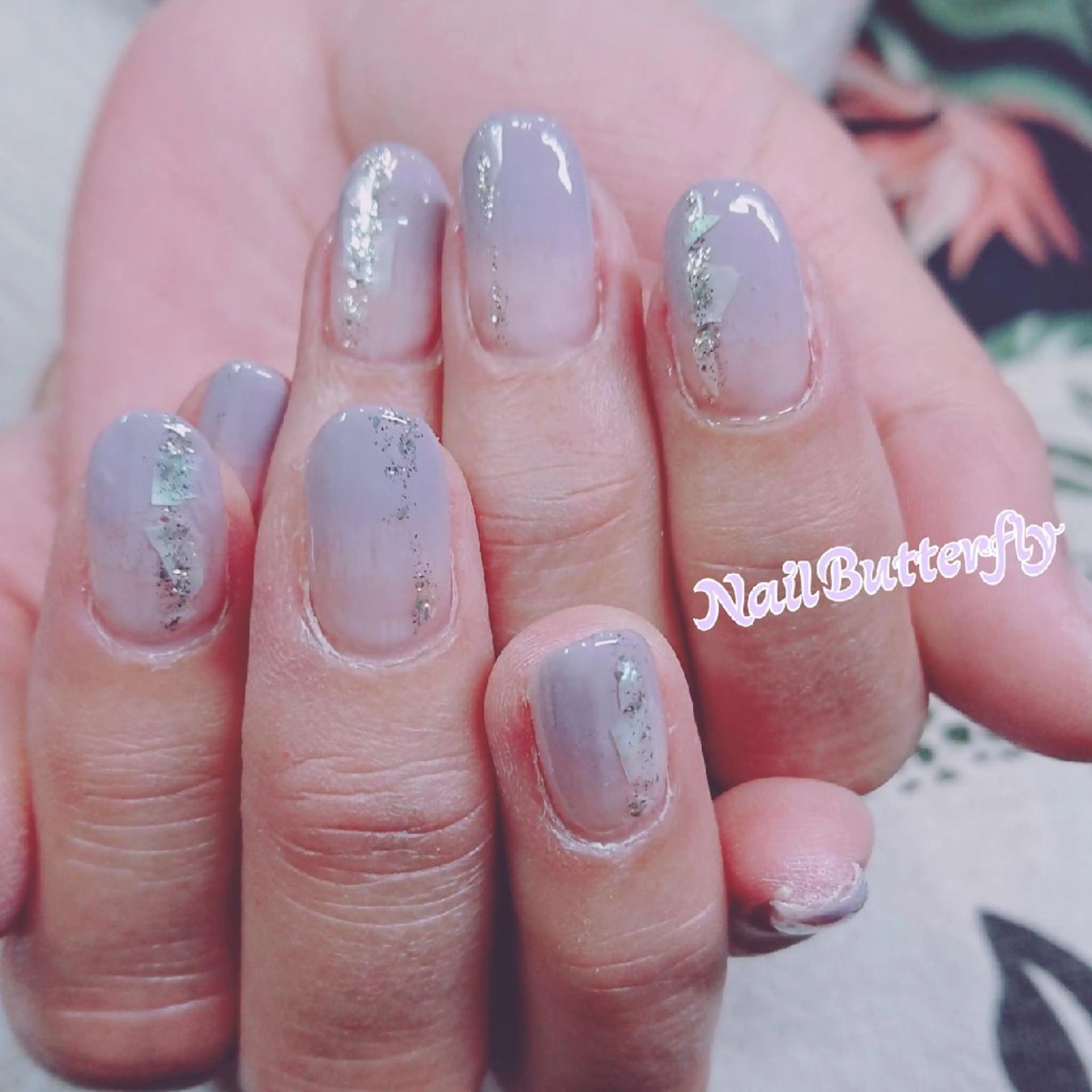 ネイル グラデーション ラメ(グリッター) とねがわ かよこのネイルデザイン