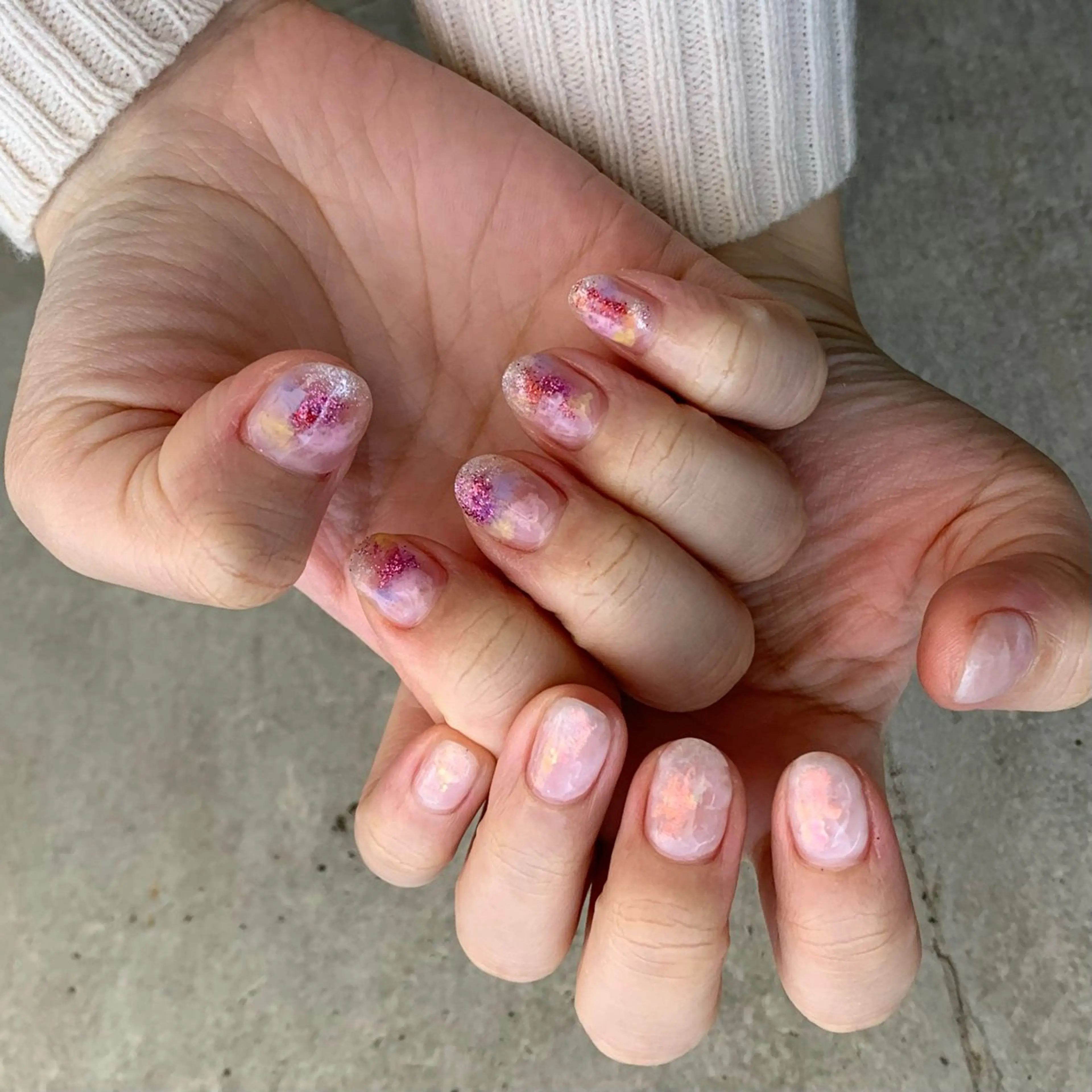 ネイル ジェルネイル パラジェル 春ネイル YUKIMO🍎名駅 /ニュアンスのネイルデザイン