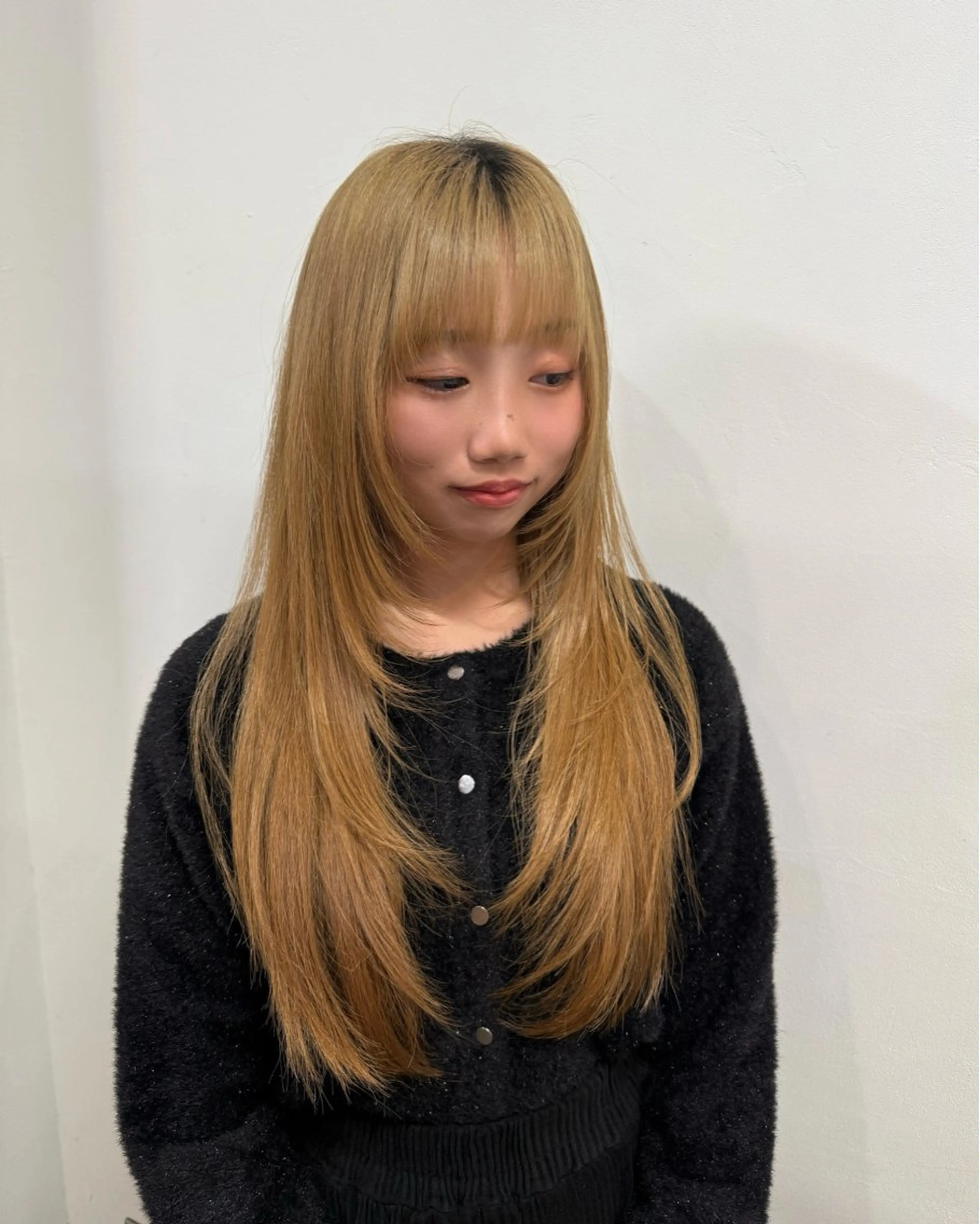 ロング ハイレイヤー レイヤーカット ロング カット トリートメント 【韓国レイヤー特化 ハッシュカット】のヘアスタイル