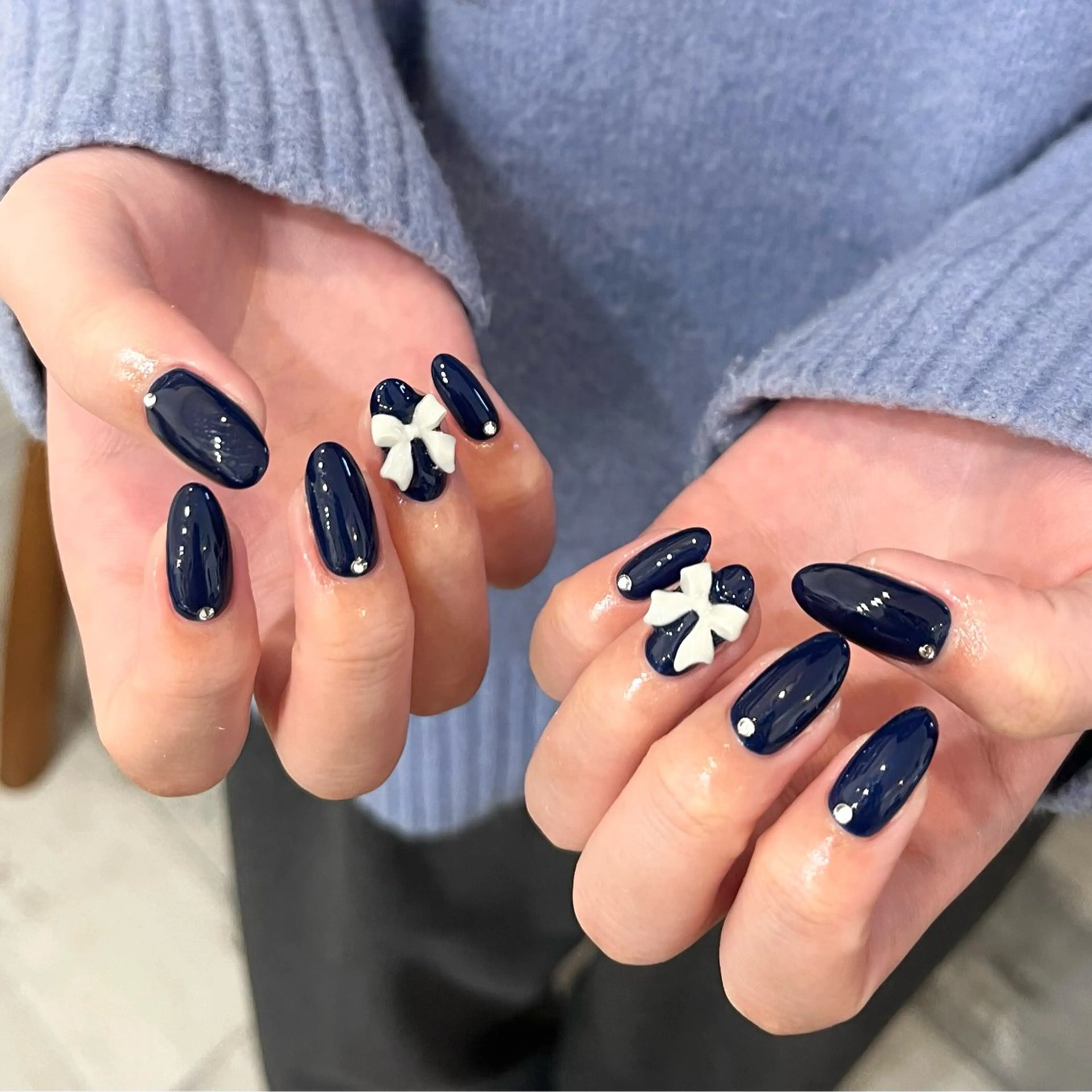 ネイル リボン ハンドネイル KODA308 Saoriのネイルデザイン