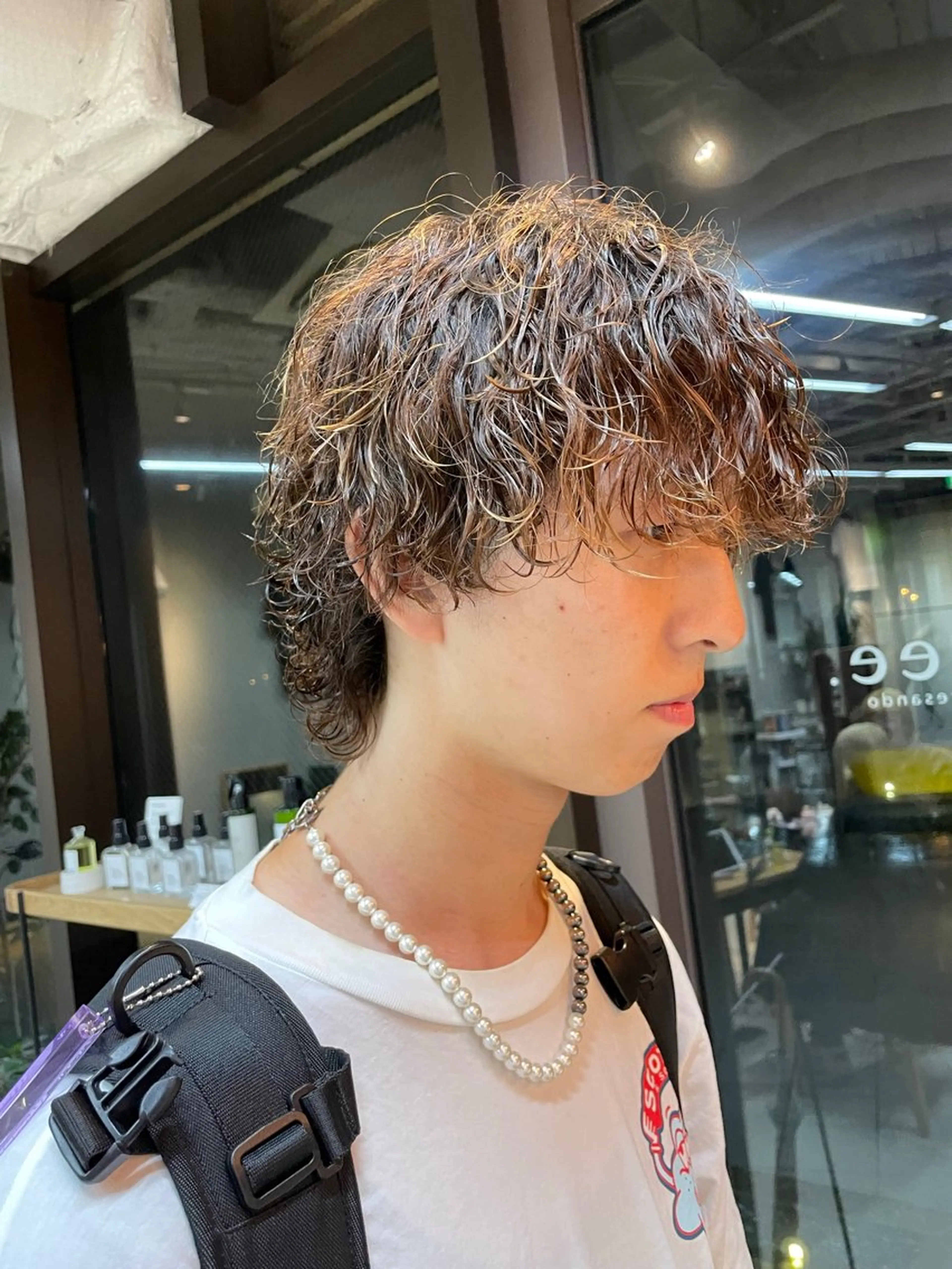 ショート パーマ メンズ メンズパーマ 波巻きパーマ mee.表参道所属・ボブ/ショート /パーマ/shinのヘアスタイル