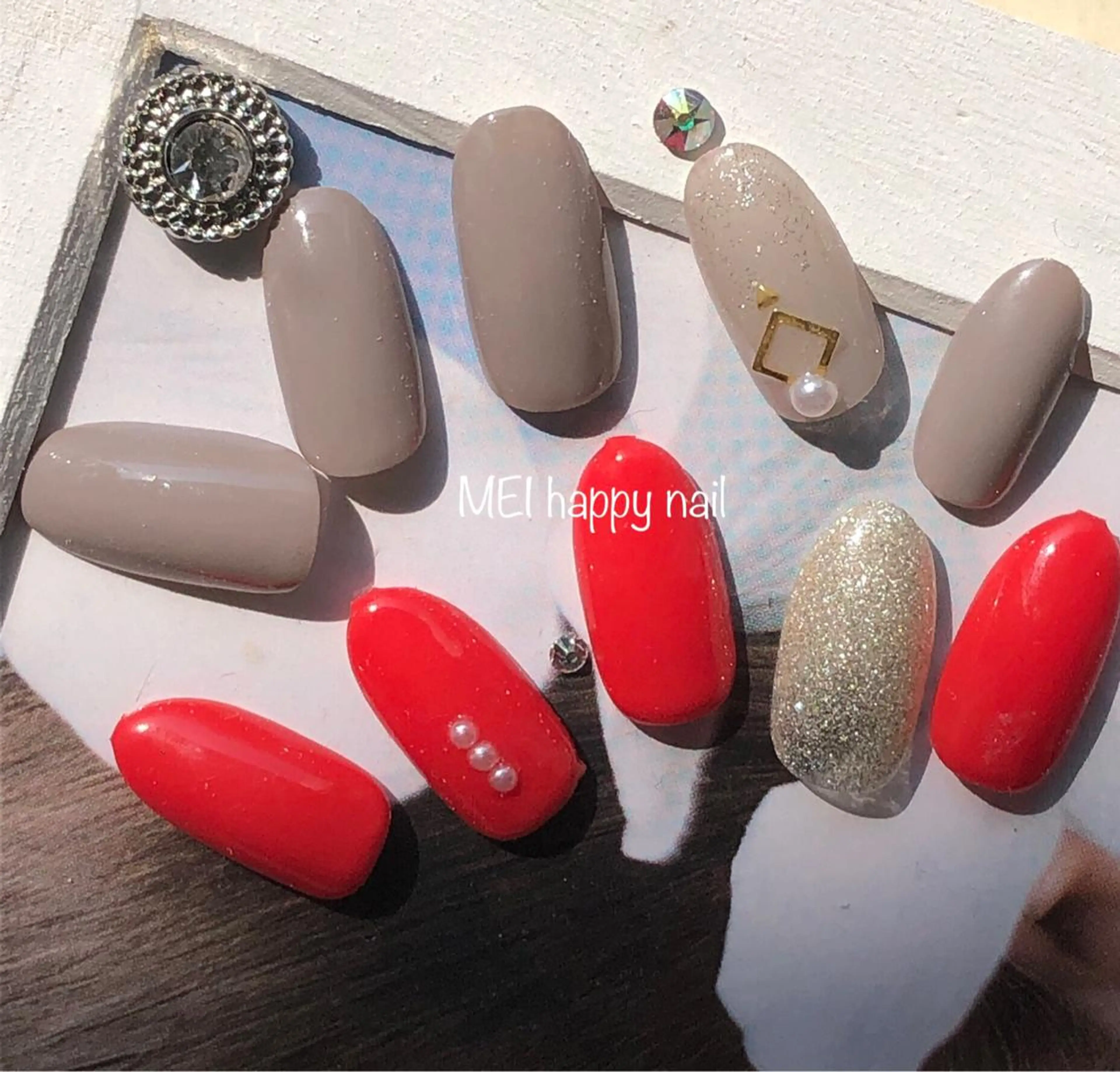 ネイル 北浦和 自爪育成ケアのネイルデザイン