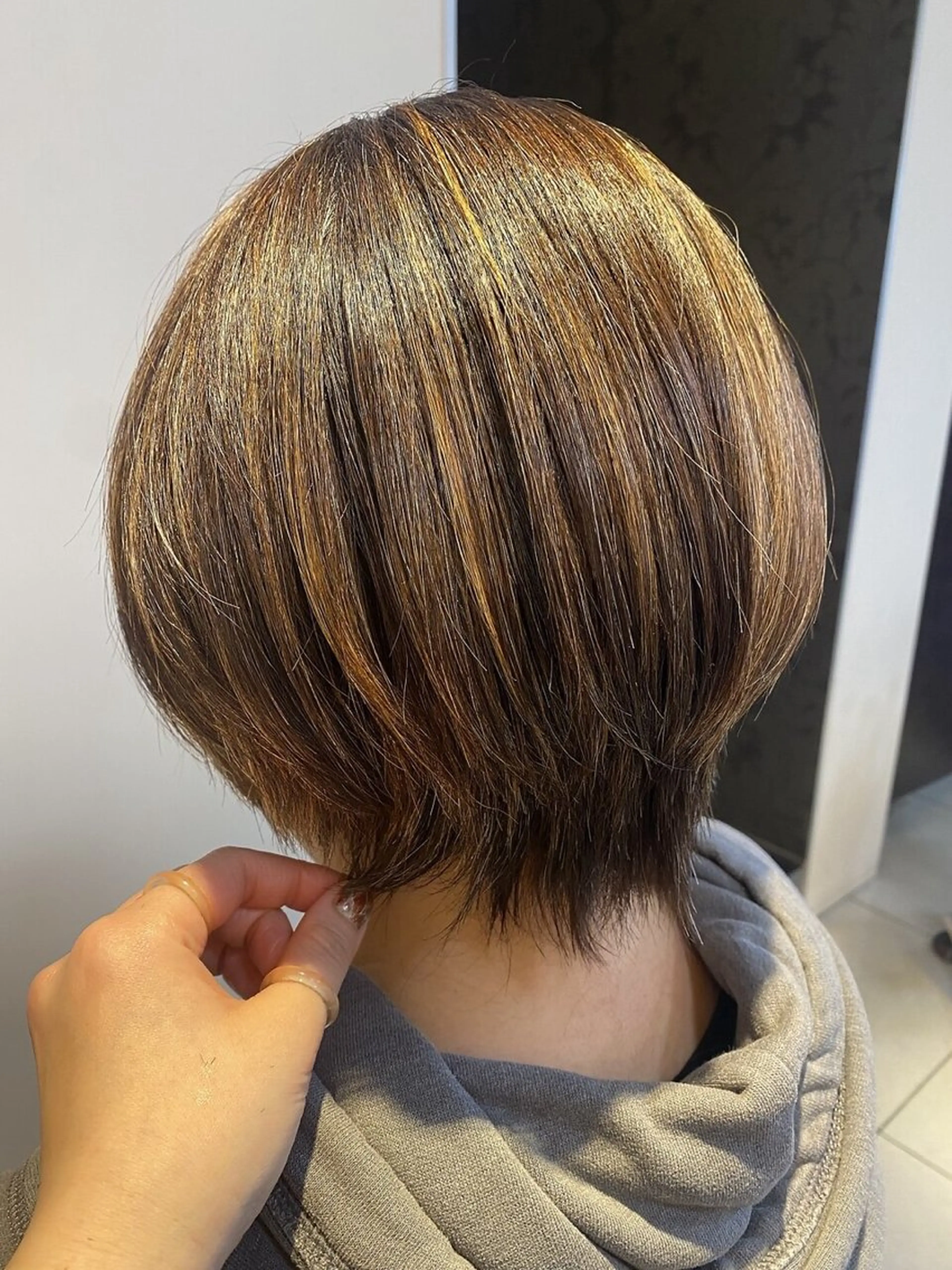 ショート 静岡/草薙パーマ メンズバレイヤージュのヘアスタイル