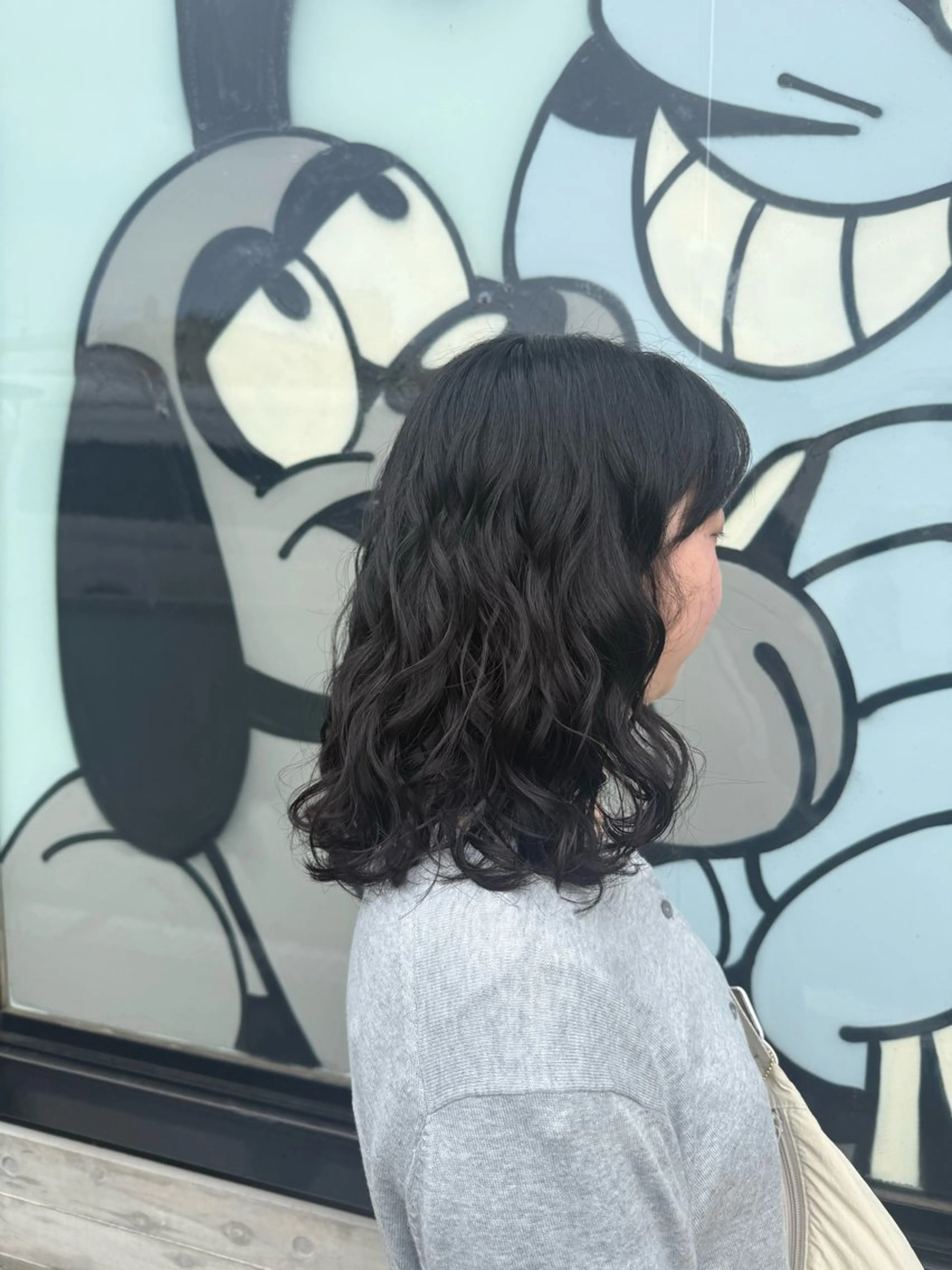 ミディアム カット パーマ デジタルパーマ/ ウェーブパーマ/神野のヘアスタイル