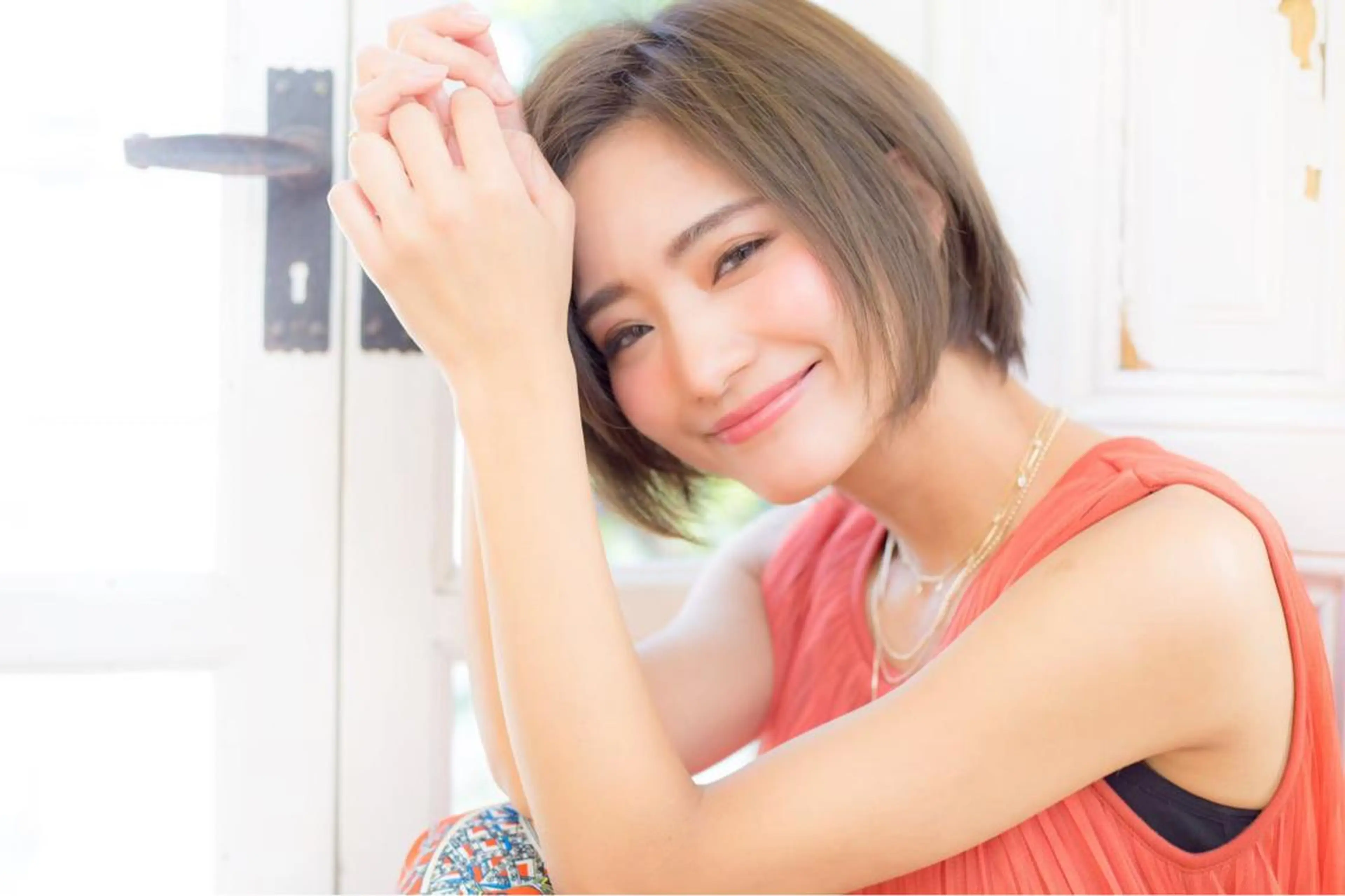 ショート 山崎/ボブ縮毛矯正 レイヤー髪質改善のヘアスタイル