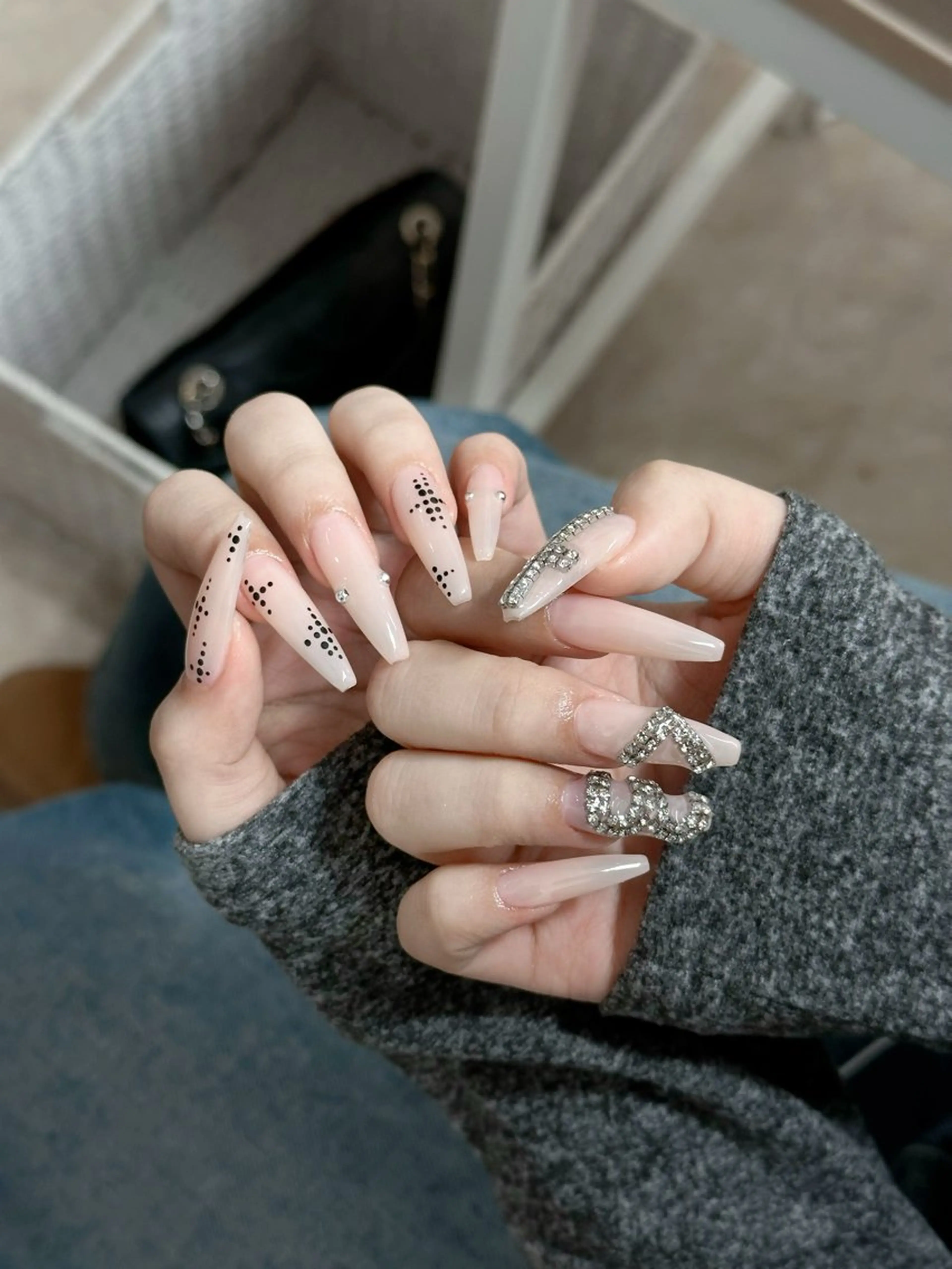 ネイル アートネイル オーロラネイル ブルー チークネイル フットネイル ハンドネイル NAILS168 チップ長さ出し専門店のネイルデザイン