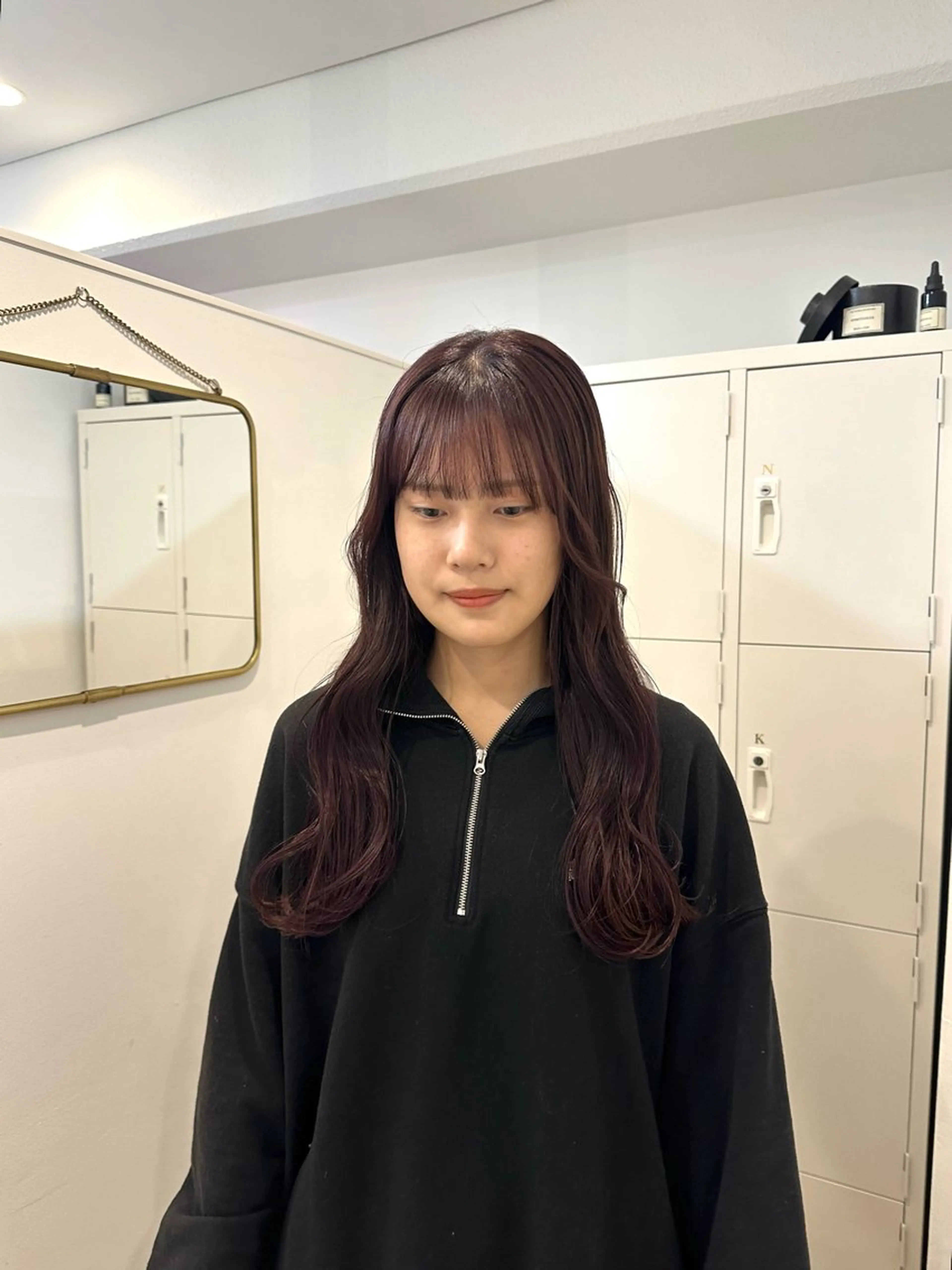 ロング カラー ラベンダーカラー カット ヘアカラー トリートメント 梅田/柔らかカラー/ オオハシ リナコのヘアスタイル