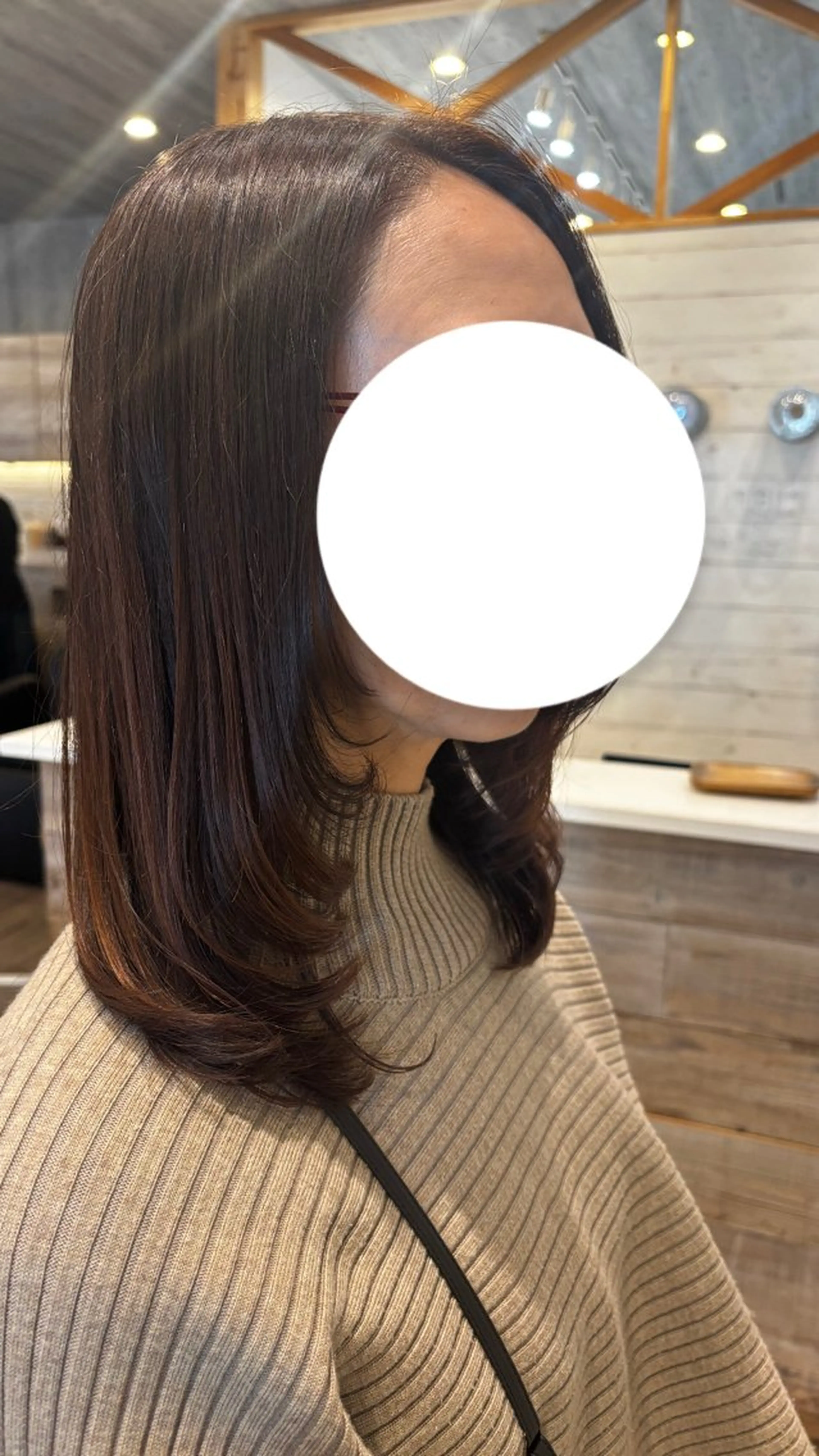 ミディアム 顔周りカット レイヤーカット あすか/ 松本/モデル募集中のヘアスタイル