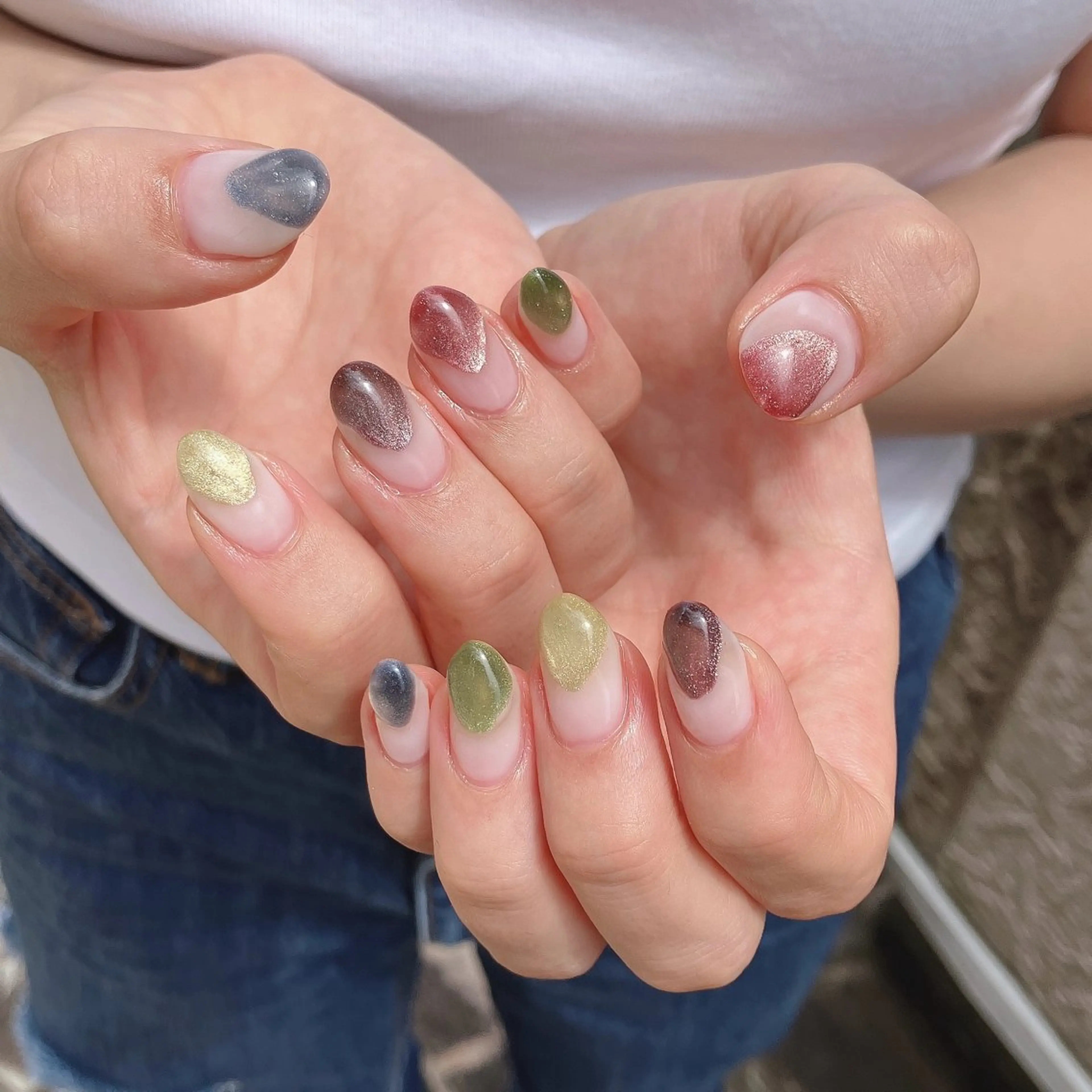 ネイル マグネットネイル ニュアンスネイル ハンドネイル nails 🎀meのネイルデザイン