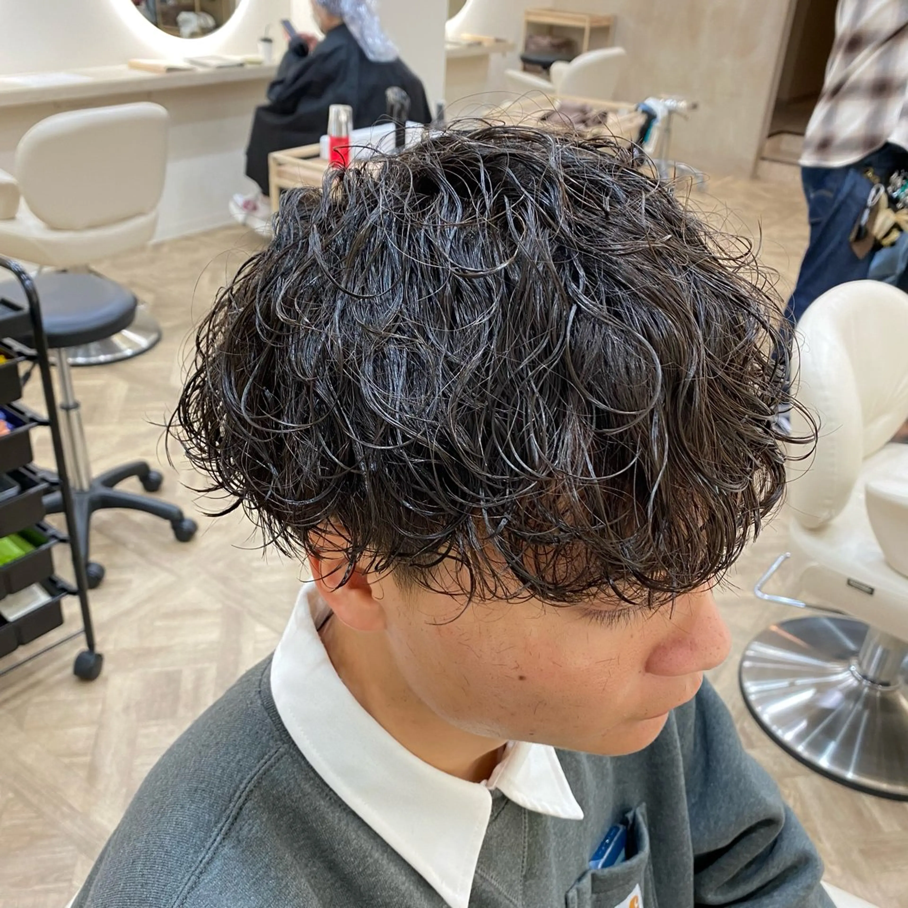 ショート パーマ メンズ 波巻きパーマ 大宮/メンズパーマ /田中智のヘアスタイル