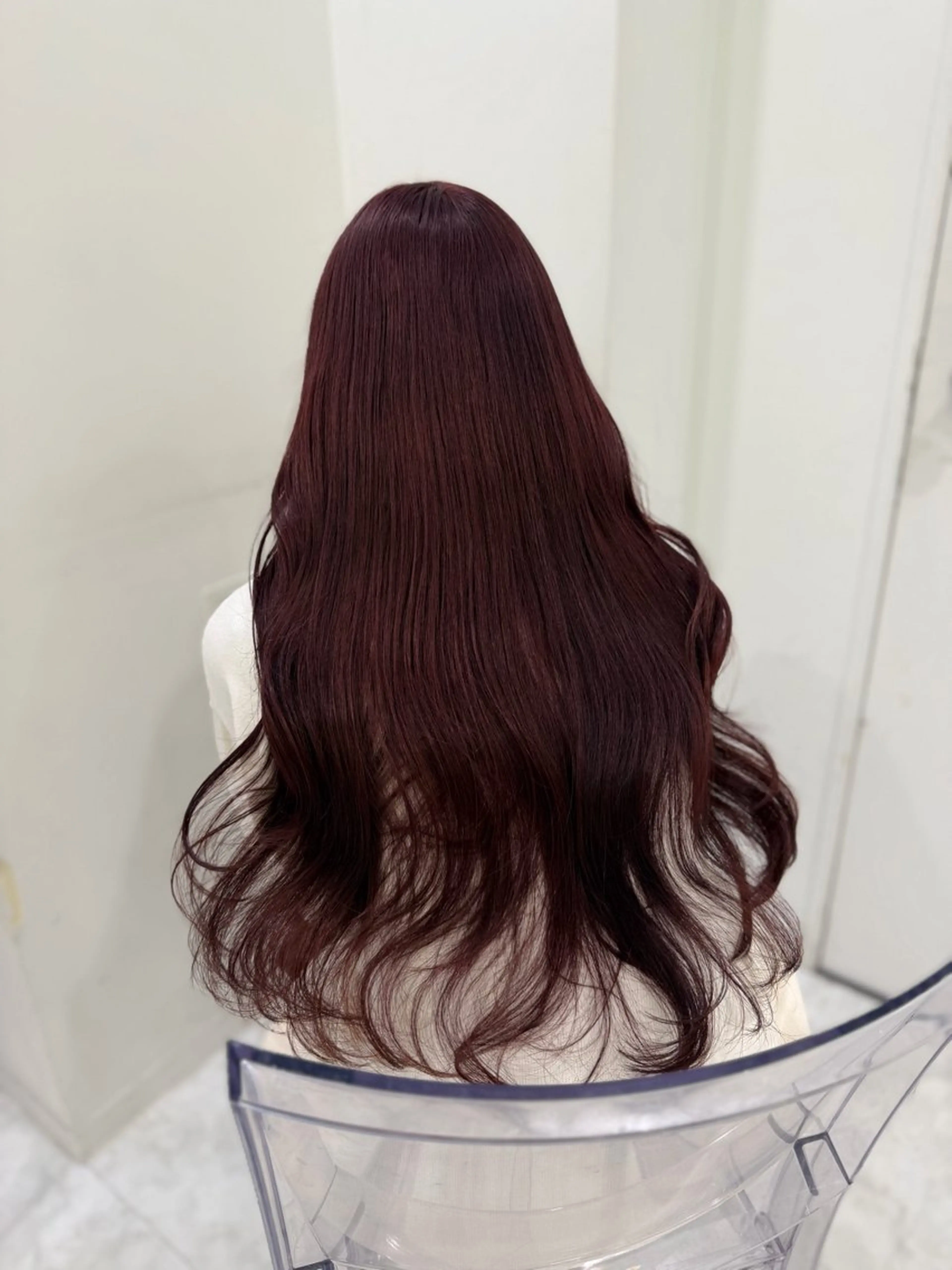 ロング カラー カット ヘアカラー トリートメント ヘッドスパ 韓国風艶髪🎀 暖色カラー🤍のヘアスタイル
