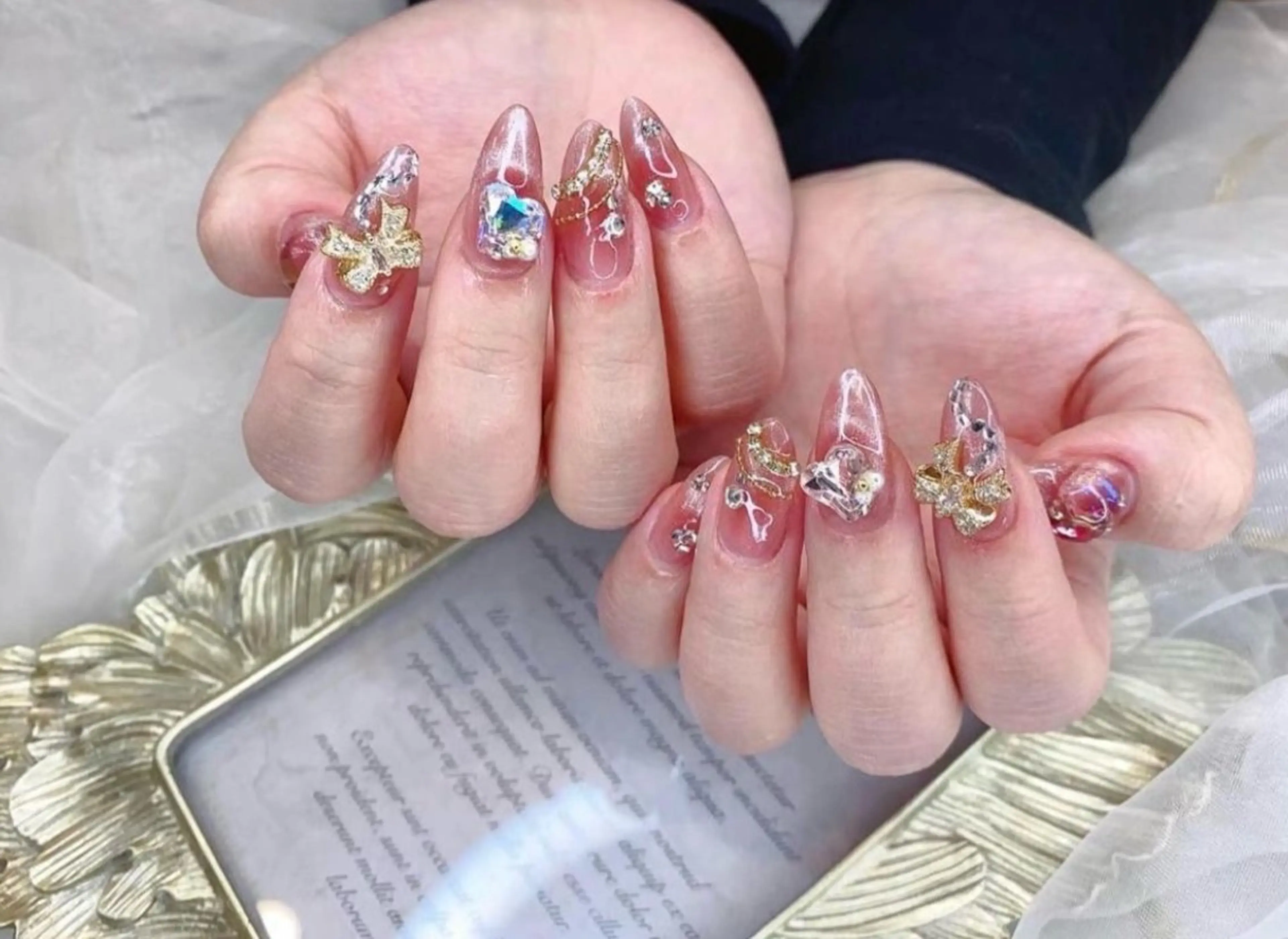 ネイル アートネイル フットネイル ジェルネイル ハート マグネットネイル Babarla Nailのネイルデザイン