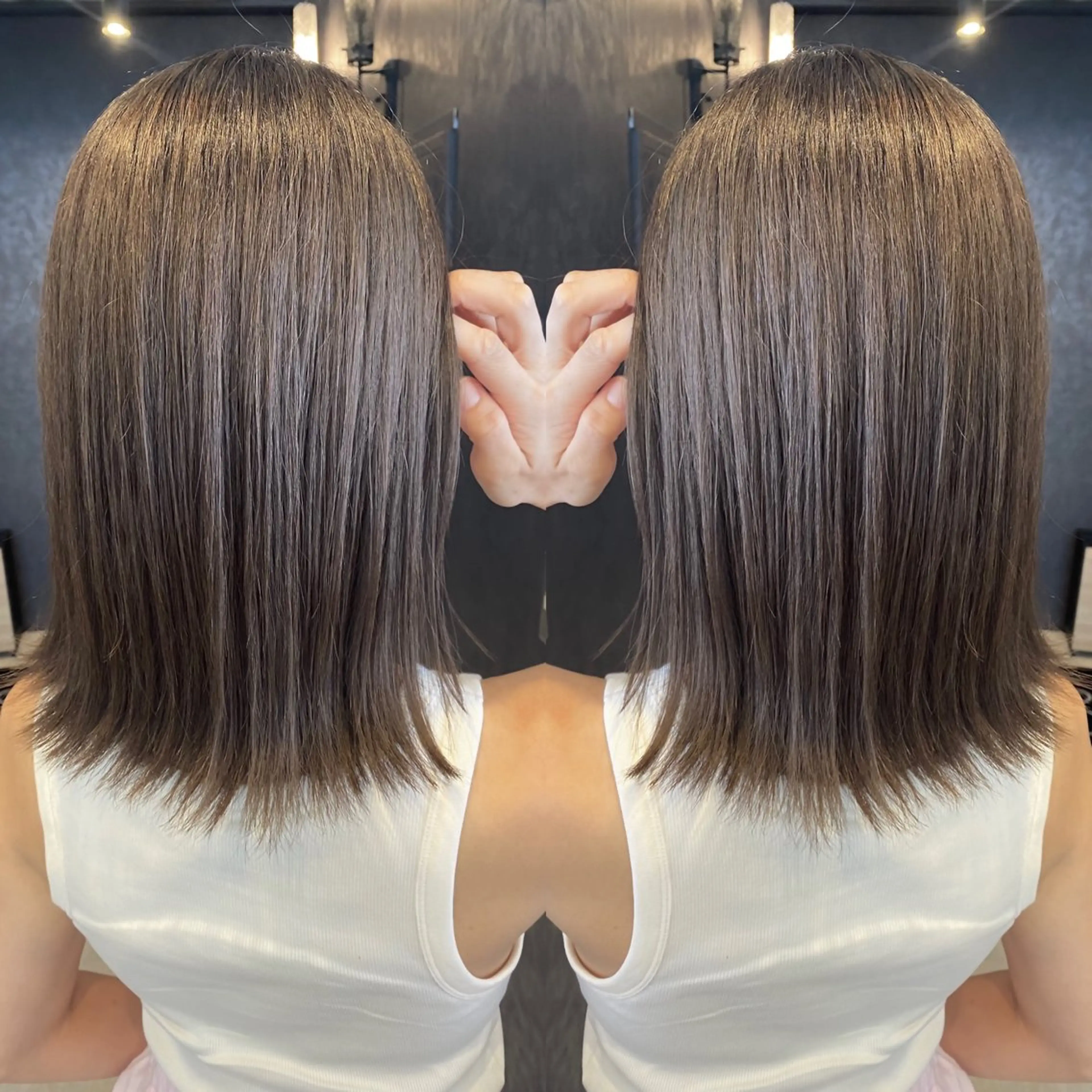 ミディアム カラー tocca 💜石田愛結💜のヘアスタイル