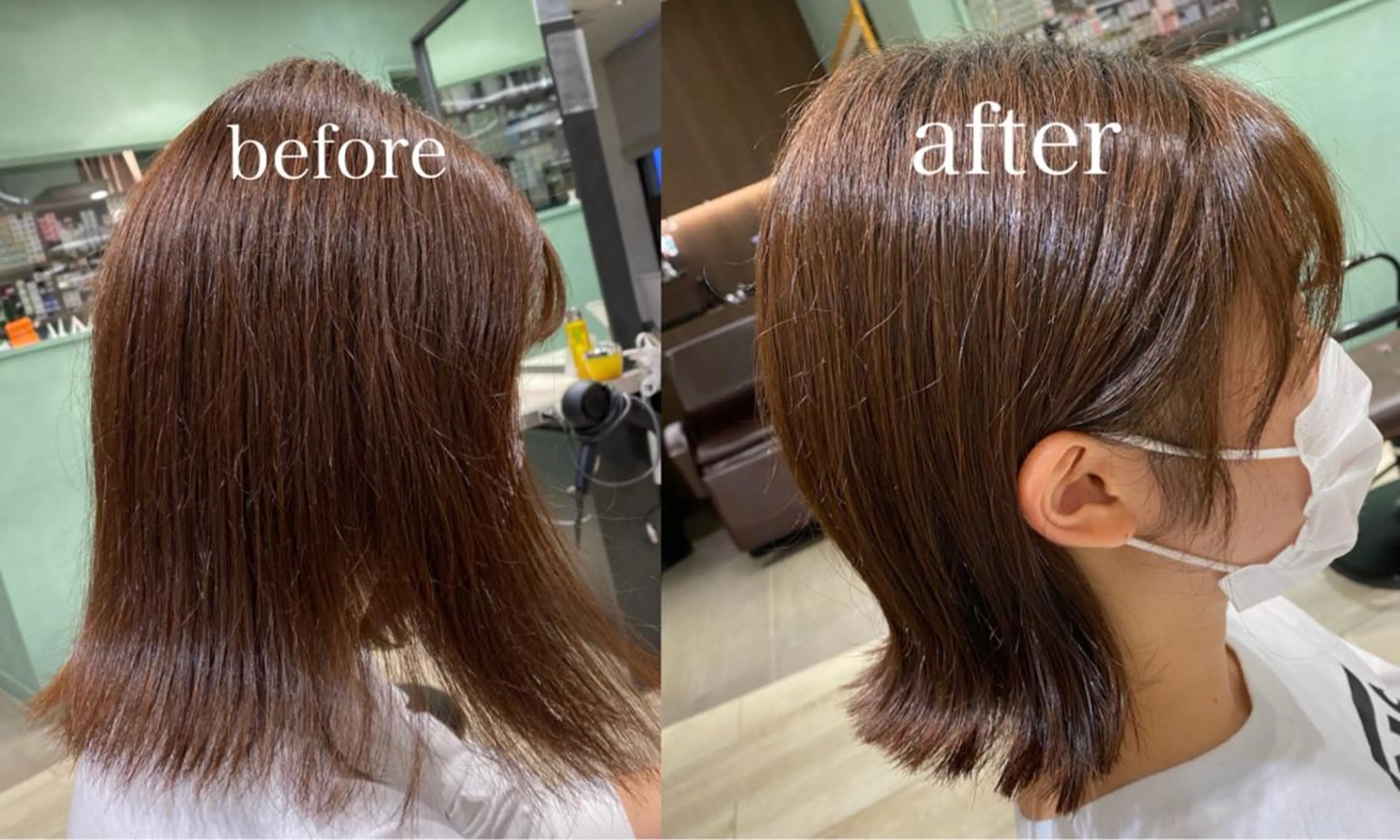 ミディアム ボブ 外ハネヘア equal銀座 黒田💚のヘアスタイル