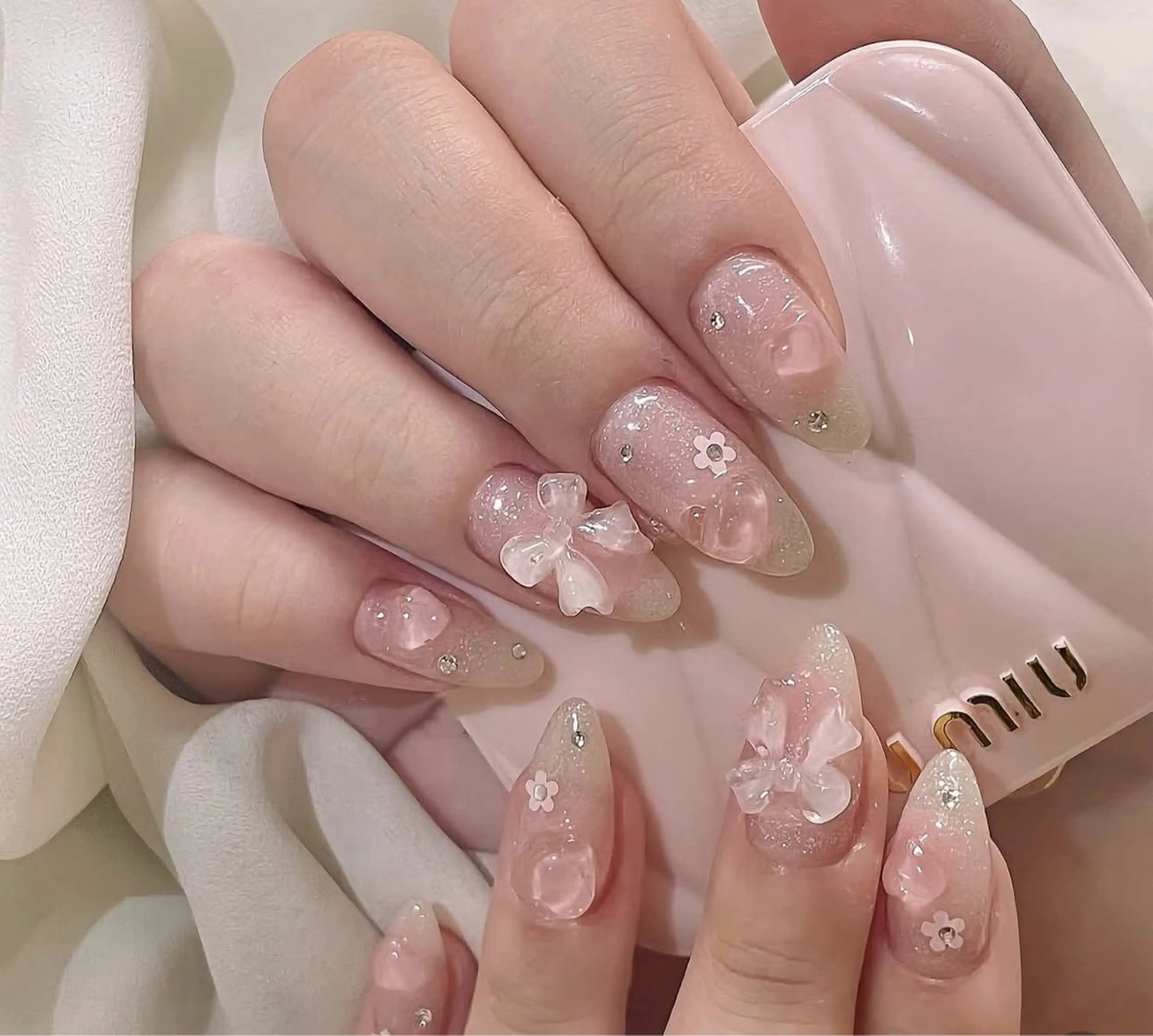 ネイル 韓国ネイル 持ち込み ニュアンスネイル ネイルチップ ハンドネイル TABI ANA.CHUOのネイルデザイン