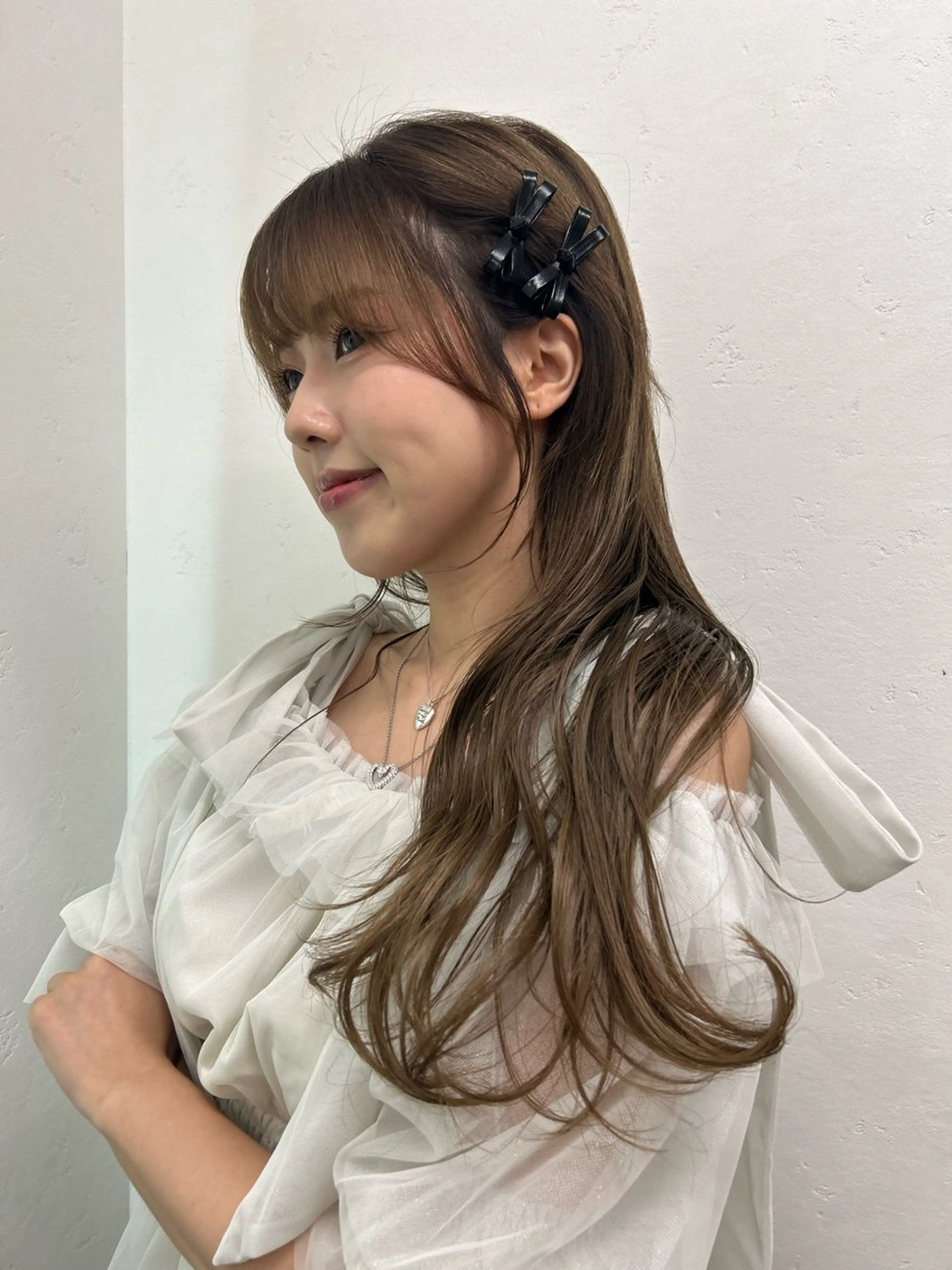 ロング カラー オリーブ/ 透明感カラー/れいあのヘアスタイル