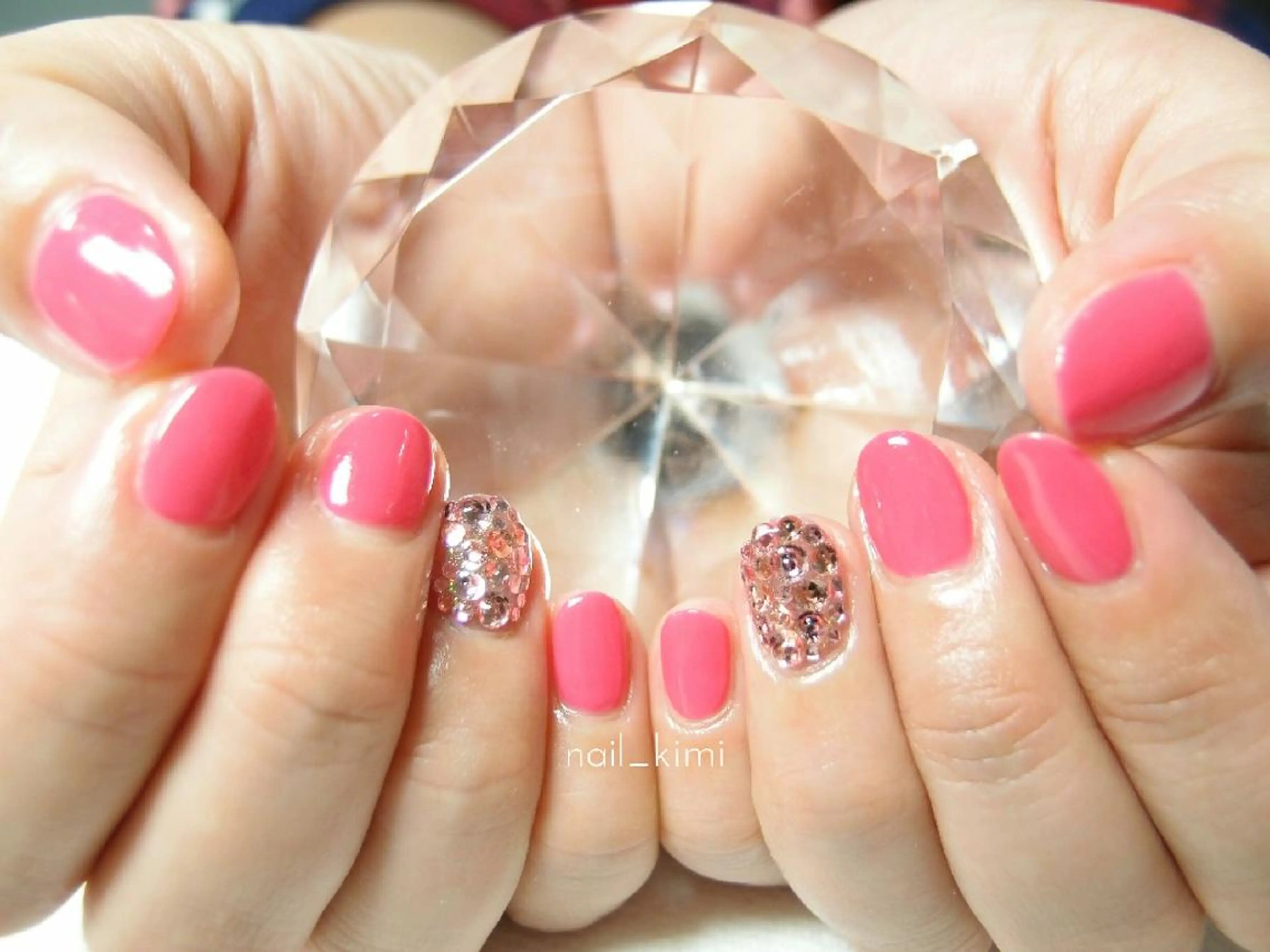 ネイル ワンカラーネイル ストーンネイル ETHOSENSE. kimikaのネイルデザイン