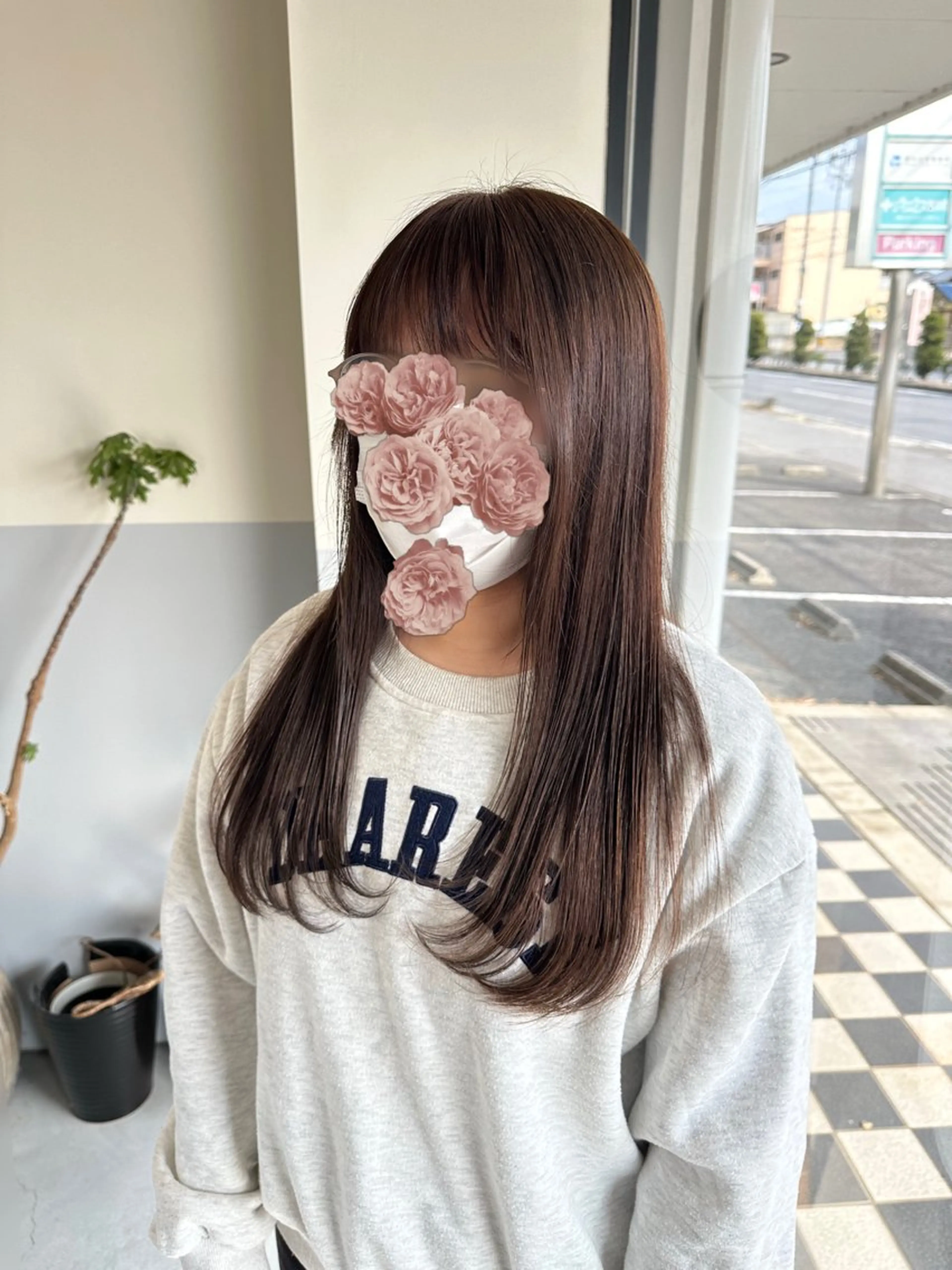 ロング カラー レイヤーカット 三浦彩那/ 透明感カラー/岡崎のヘアスタイル