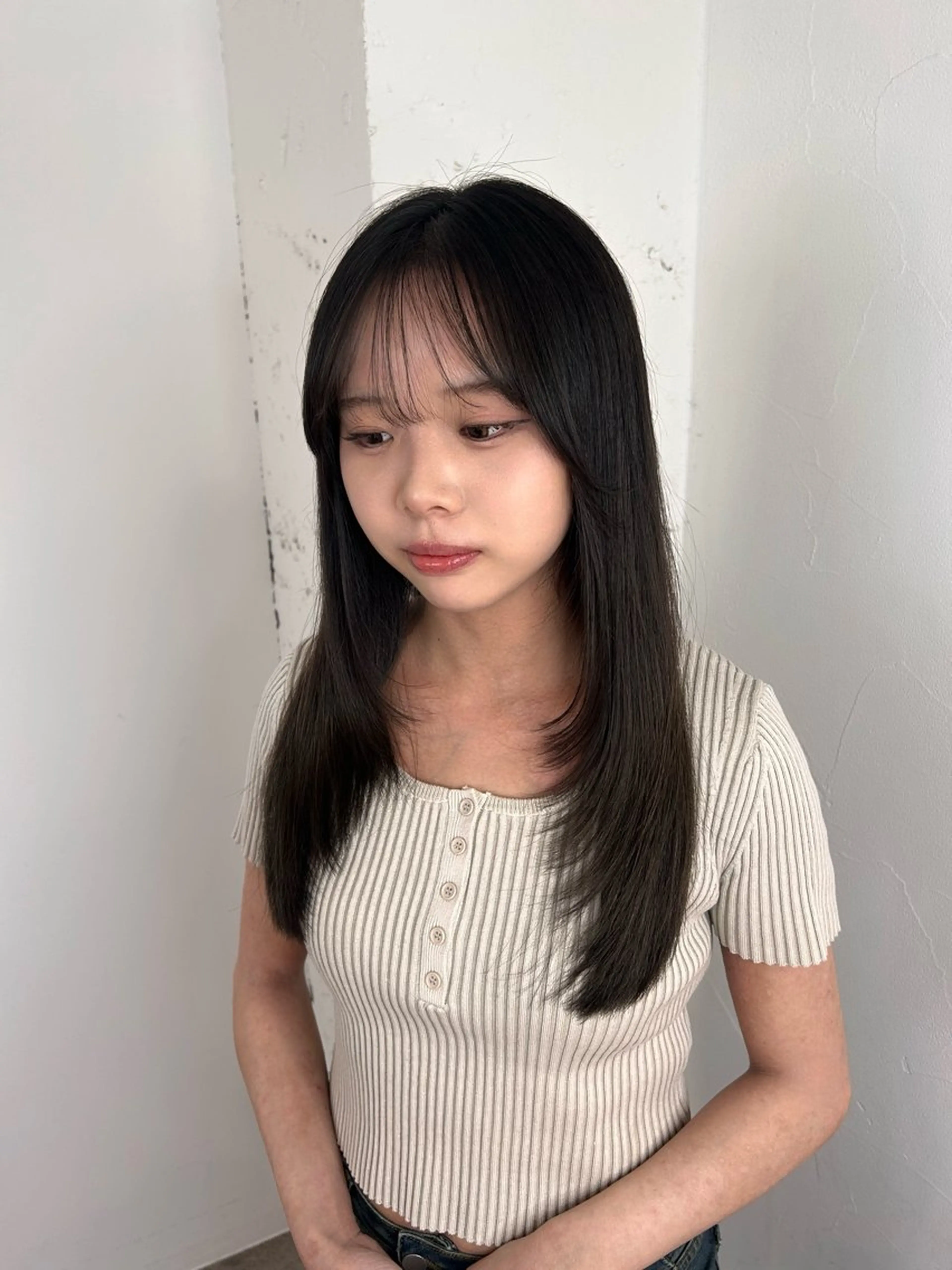 ロング 縮毛矯正 宮本晃成のヘアスタイル