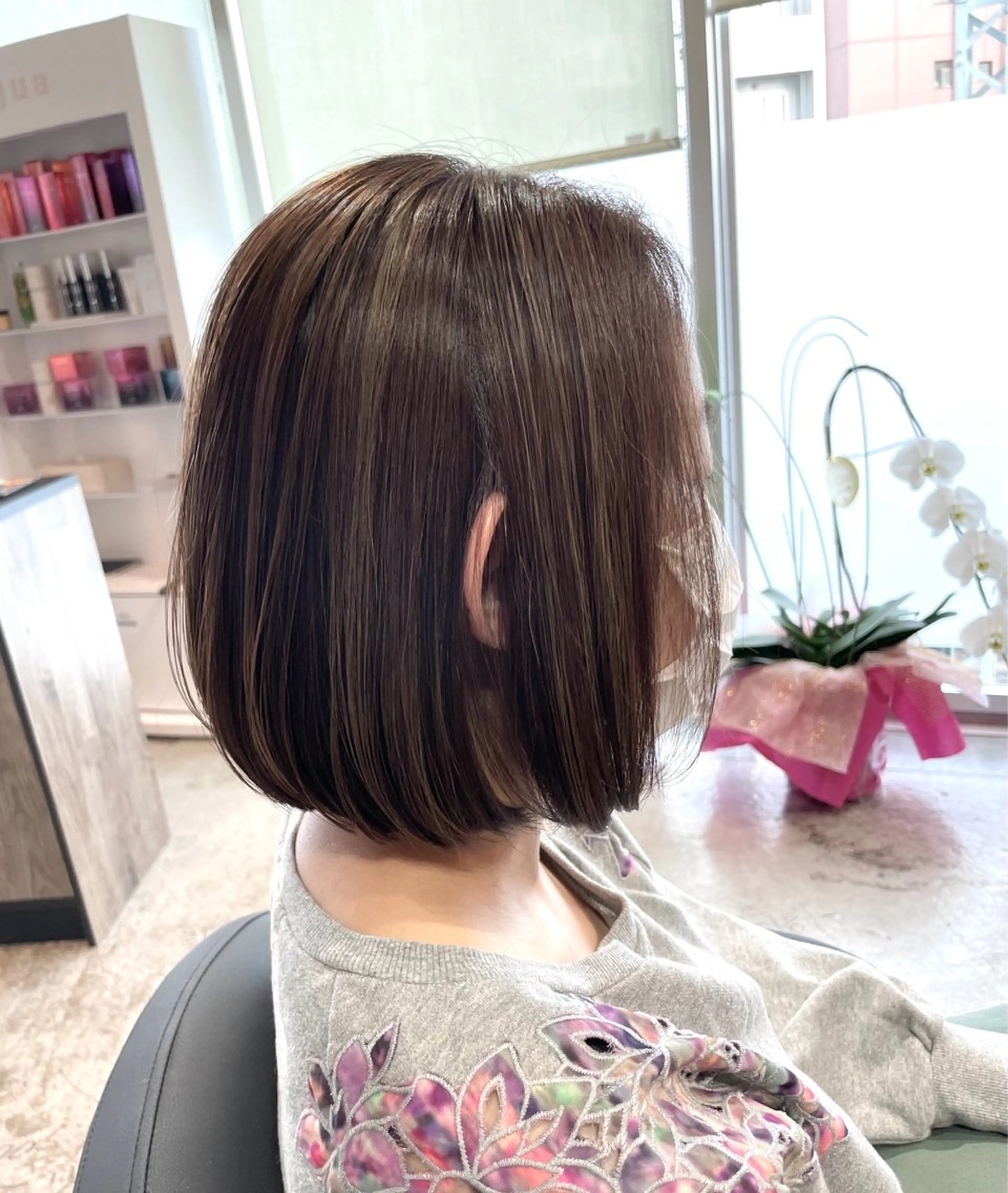 ショート カラー ベージュカラー ハイライトカラー ボブ ハイライト ✨髪質改善/ハイトー ン/艶髪高山のヘアスタイル