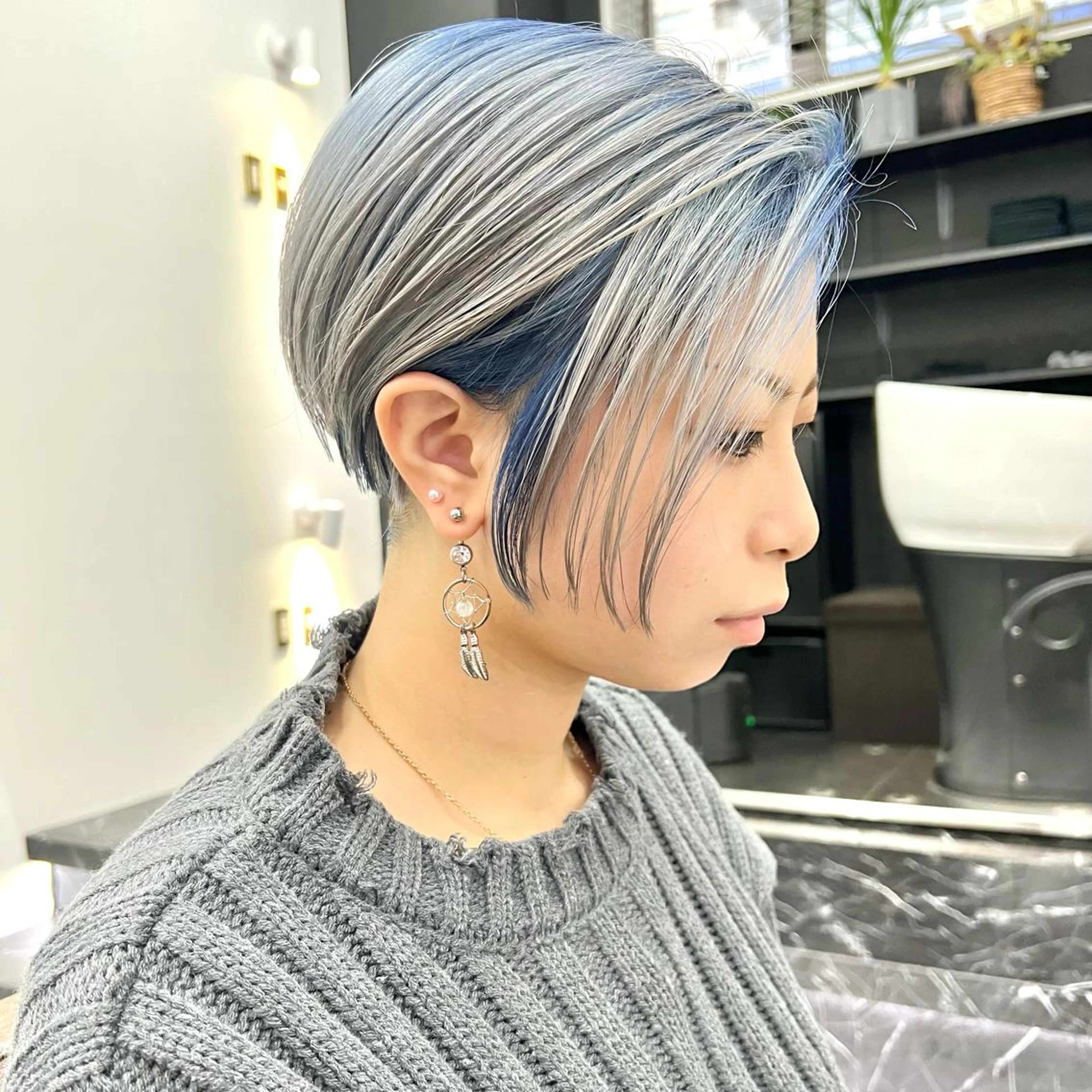 ショート カラー ブリーチ ハイトーンカラー ケアブリーチ×ハイト ーン専門/SHOTAのヘアスタイル