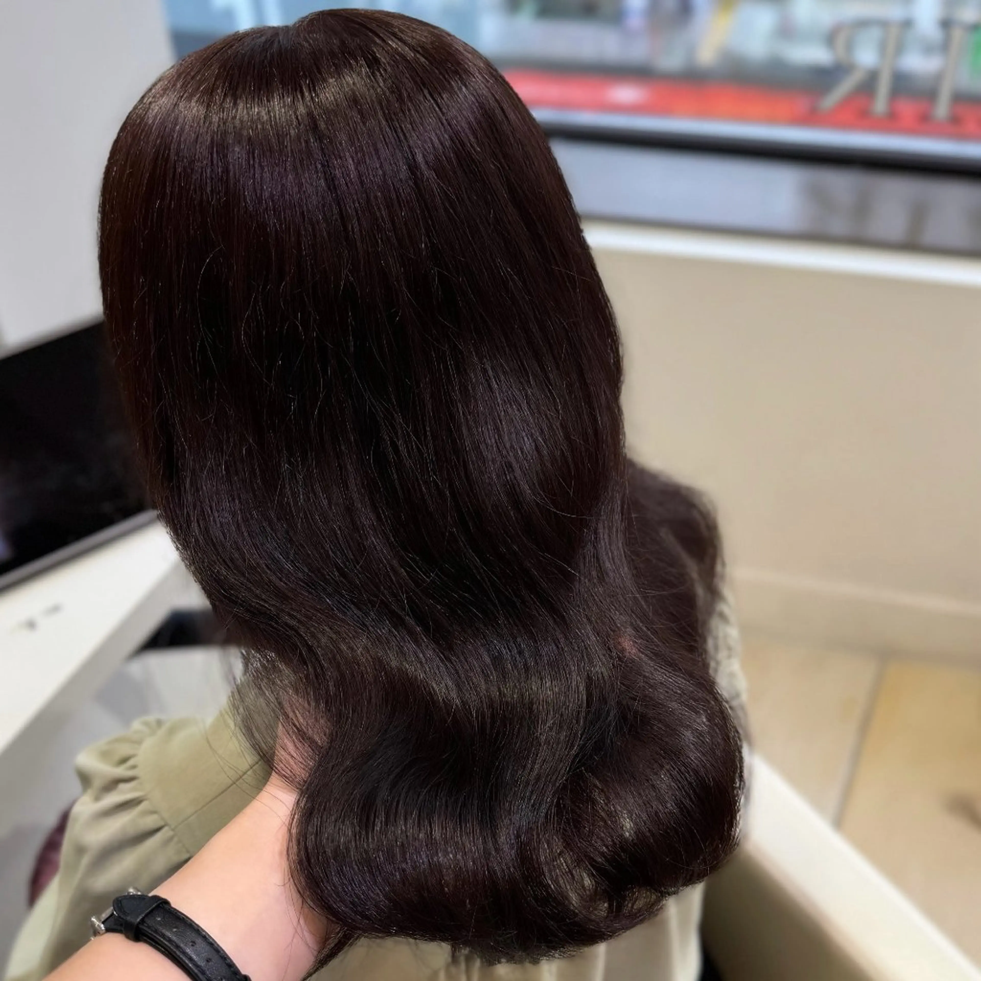 ミディアム カラー ヘアカラー トリートメント 🐈⬛カチモリ/暖 色/𝐌𝐢𝐤𝐮のヘアスタイル