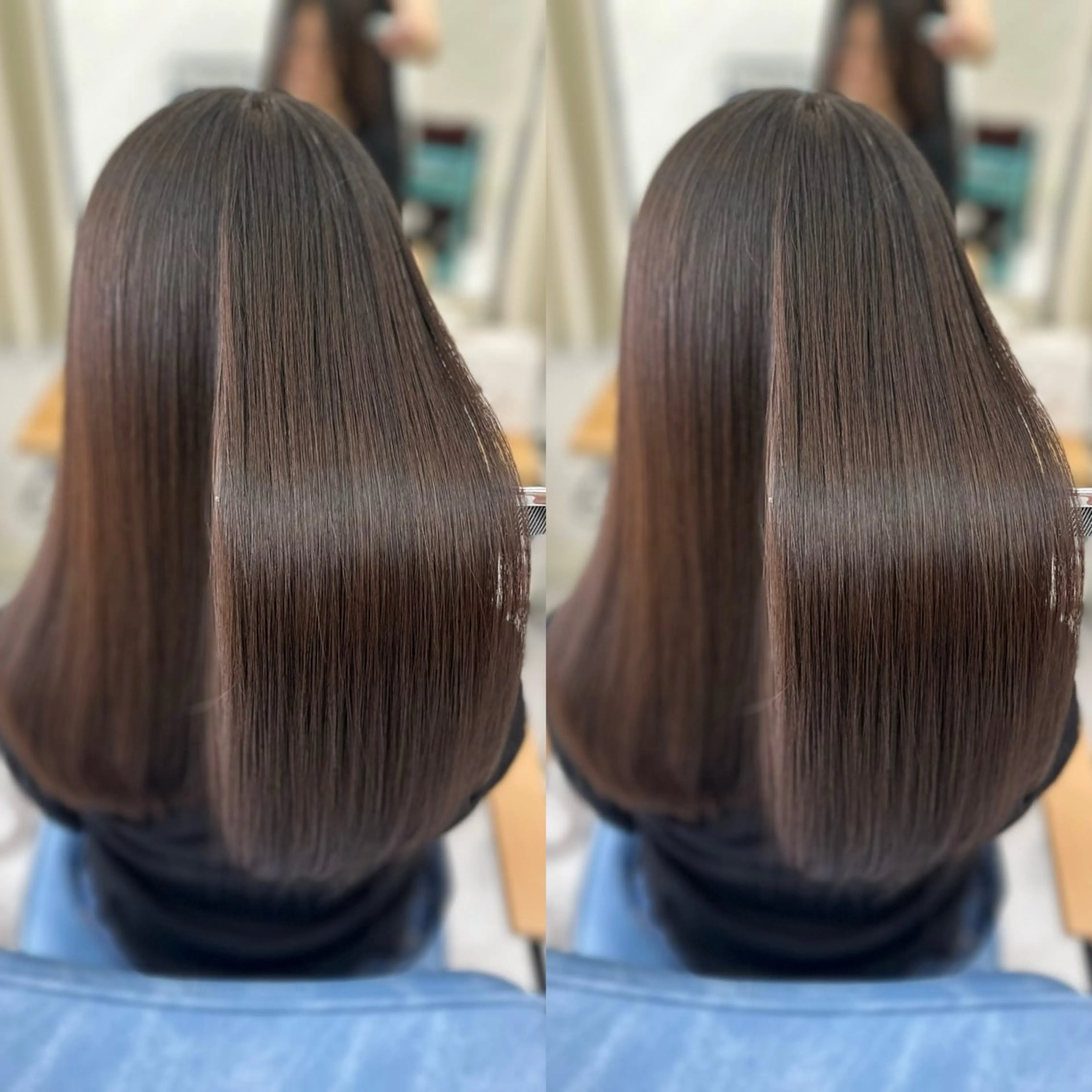 ロング カラー 縮毛矯正×ボブ💎 髪質改善/木下のヘアスタイル