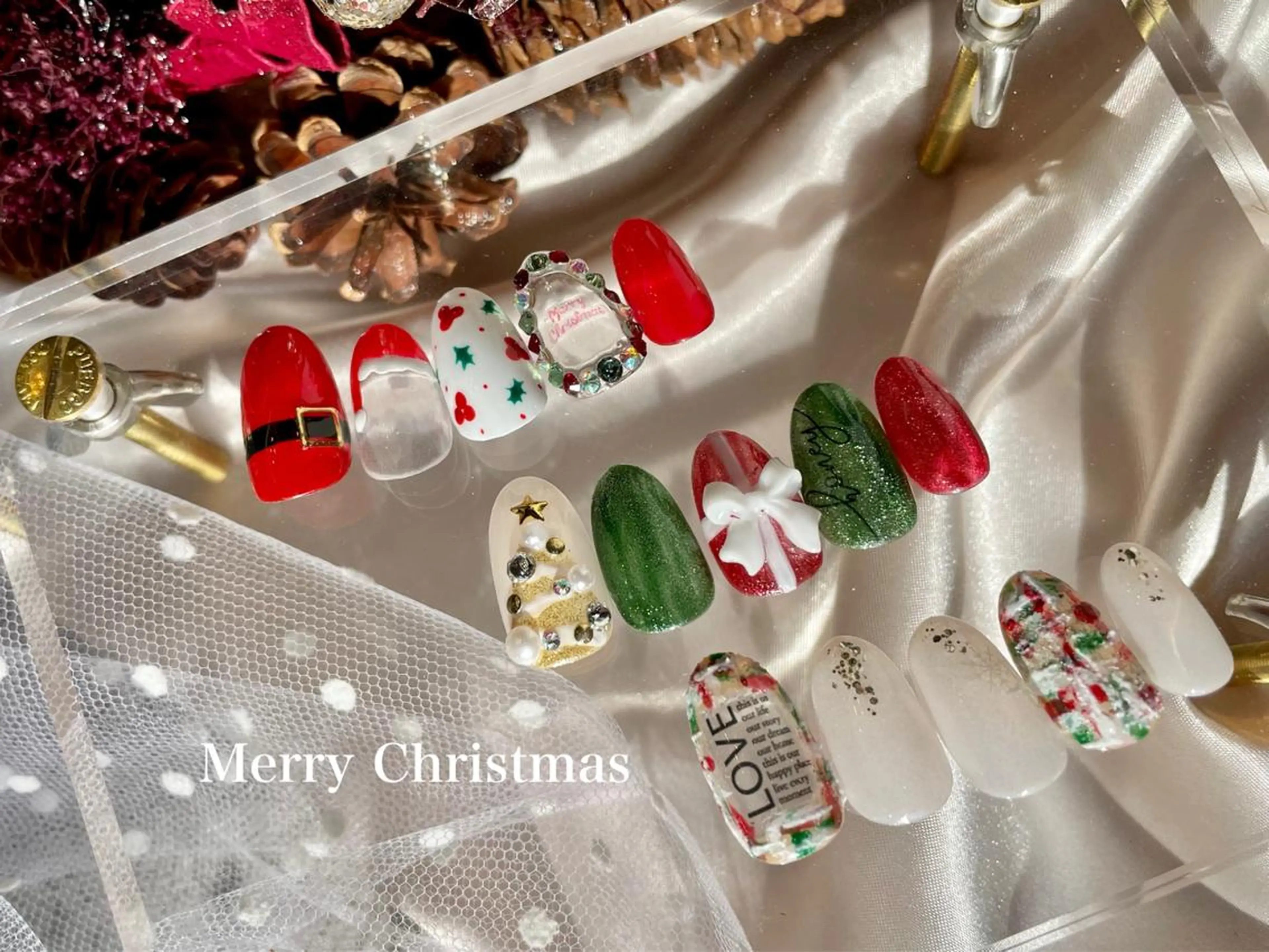 ネイル 冬ネイル クリスマス GREEM グリームのネイルデザイン