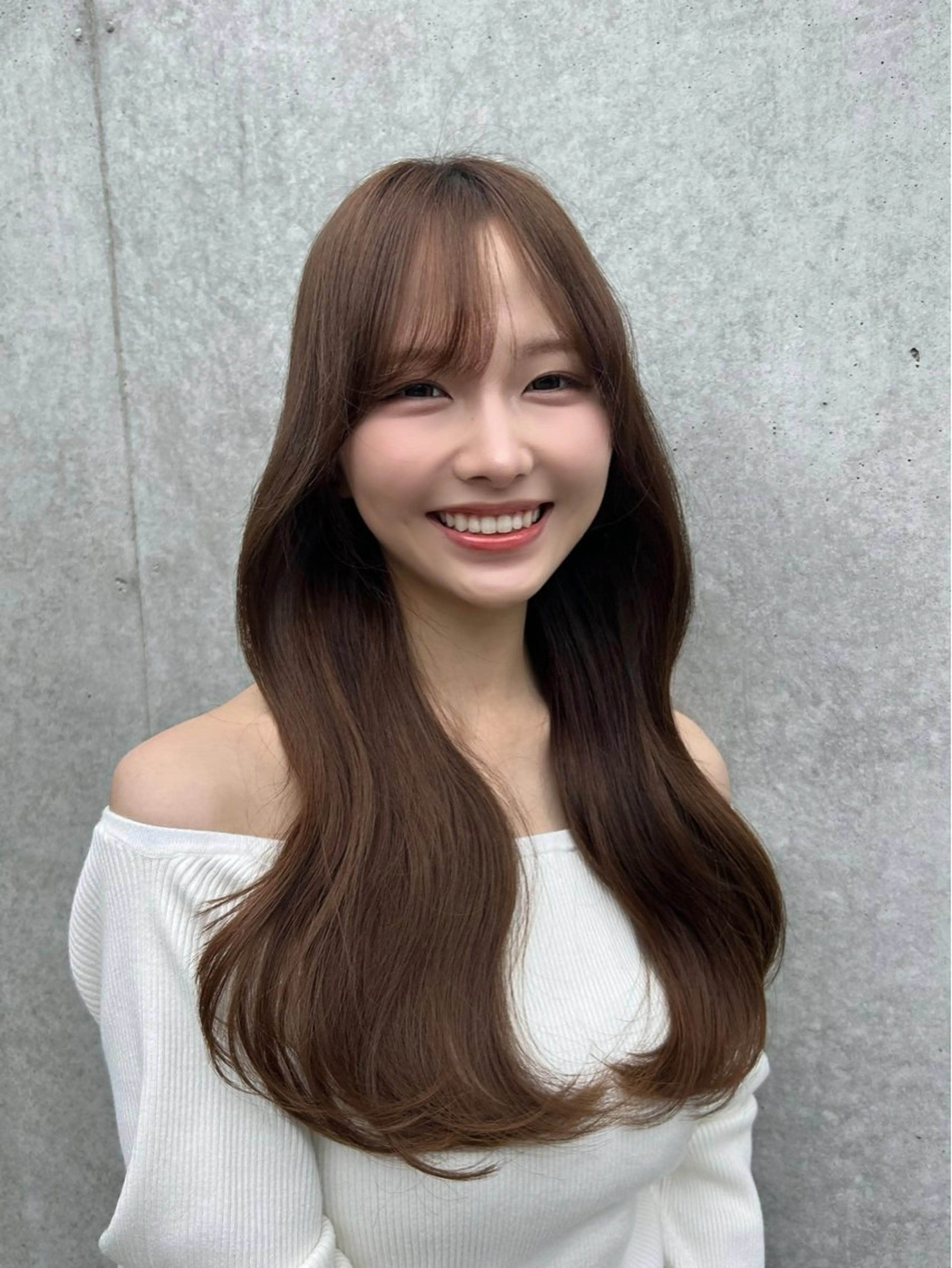 ロング カラー カット ヘアカラー トリートメント Rina🎀愛され| 多幸感艶髪ベージュのヘアスタイル