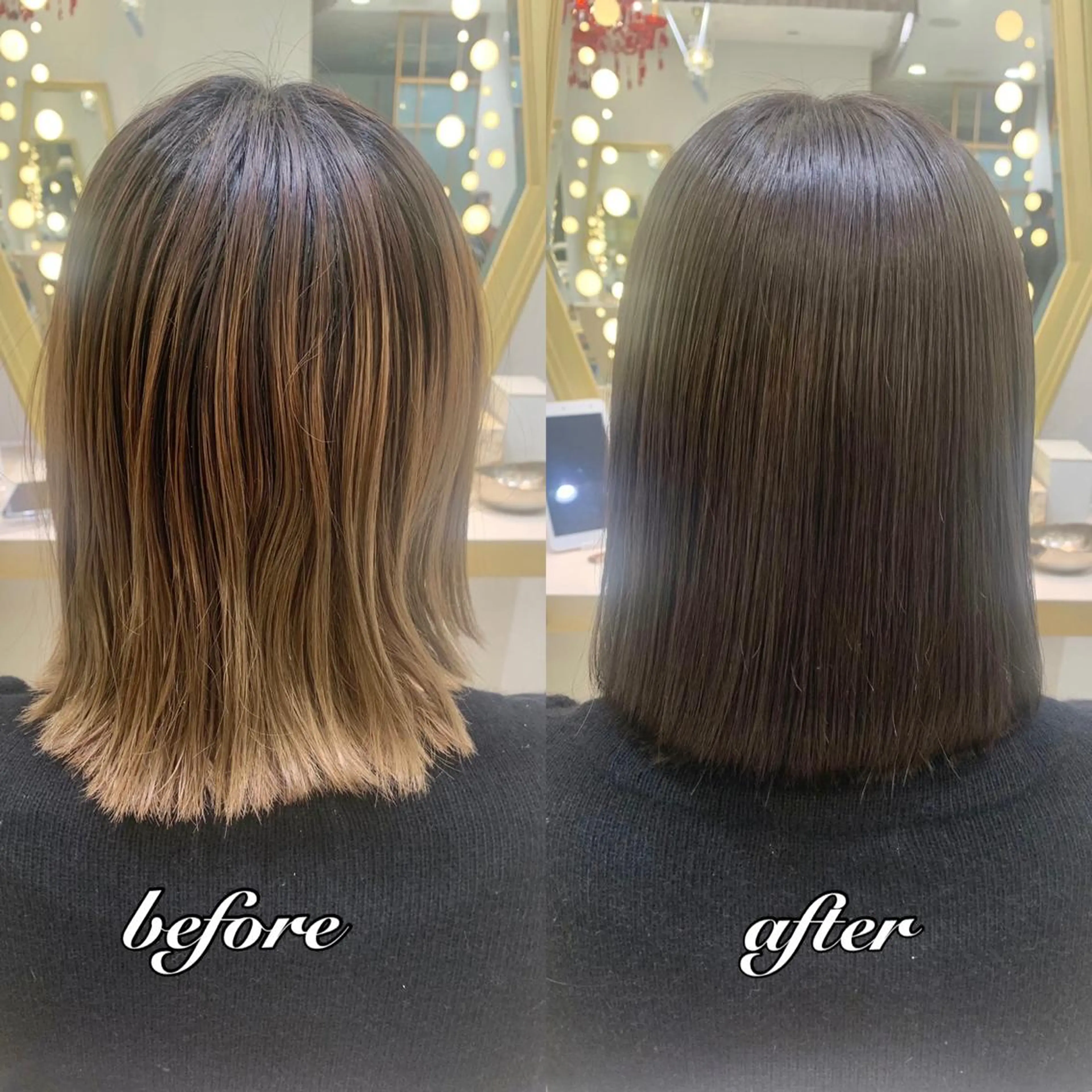 ミディアム カラー パーマ ヘアアレンジ メンズ キッズ ネイル マツエク・マツパ アイブロウ 《褒められる》 透明感カラー/小嶋のヘアスタイル