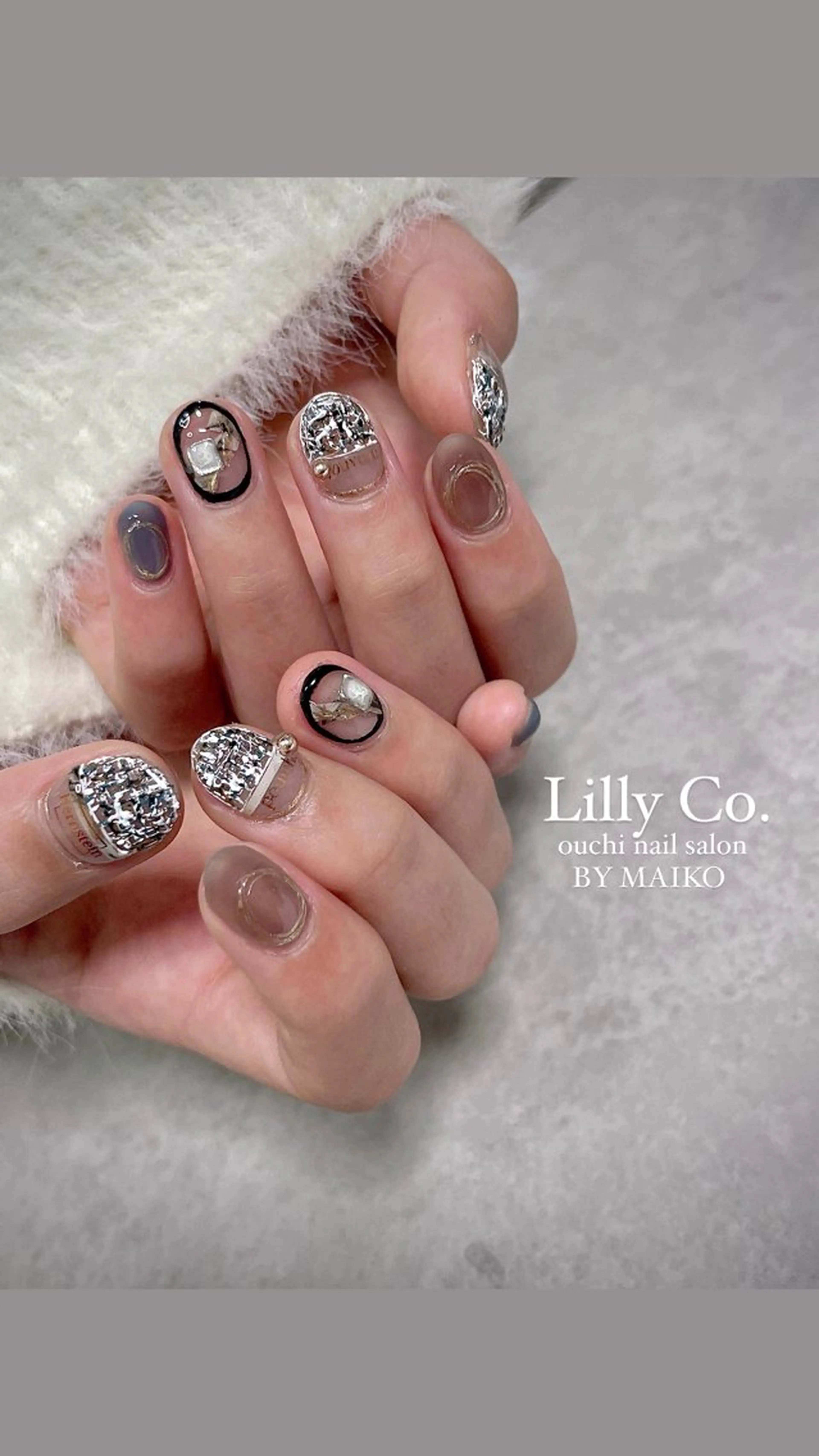 ネイル ツイードネイル Lilly Co.のネイルデザイン