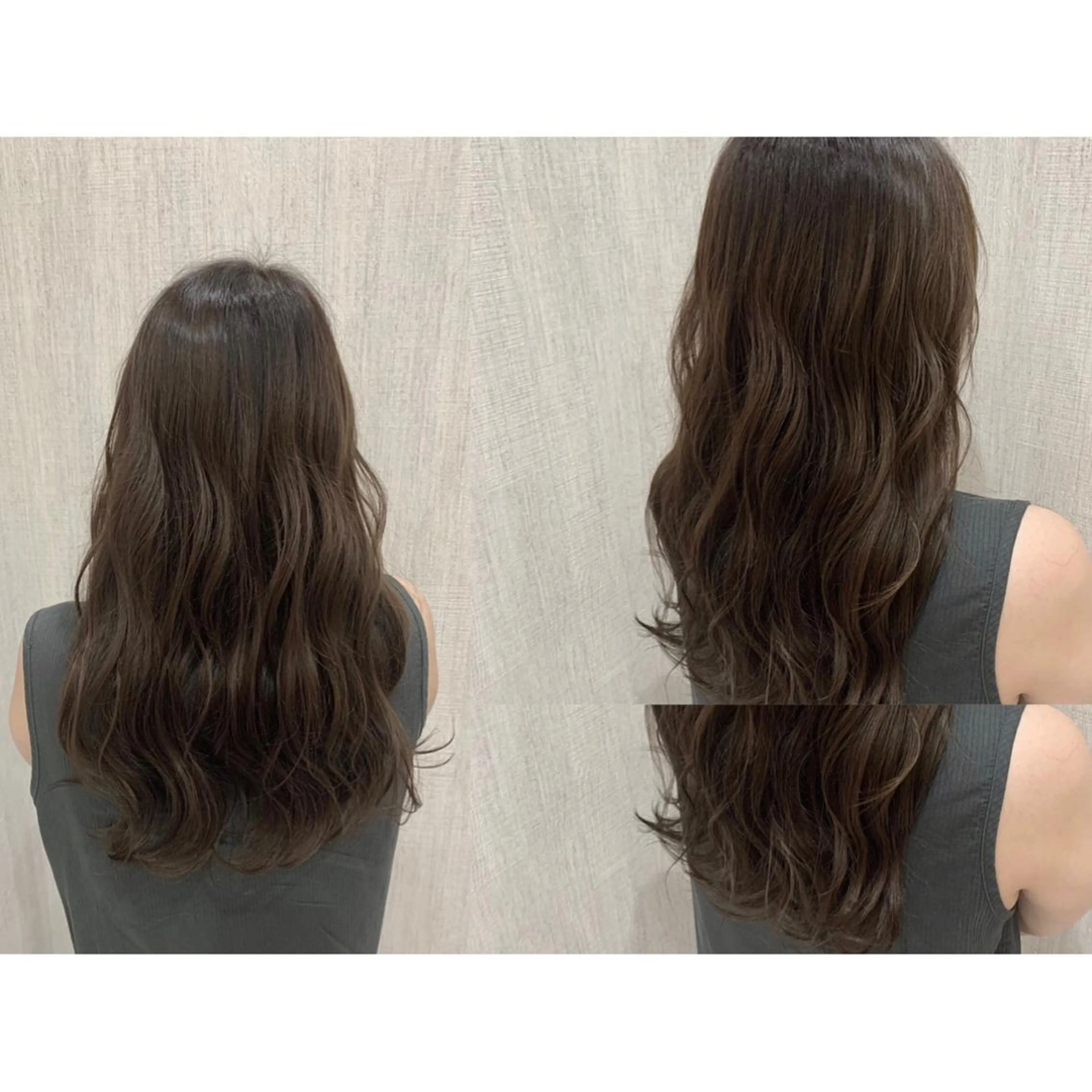 セミロング カラー カット ヘアカラー トリートメント 🫧透け感⋆艶髪💎 山口アヤカのヘアスタイル