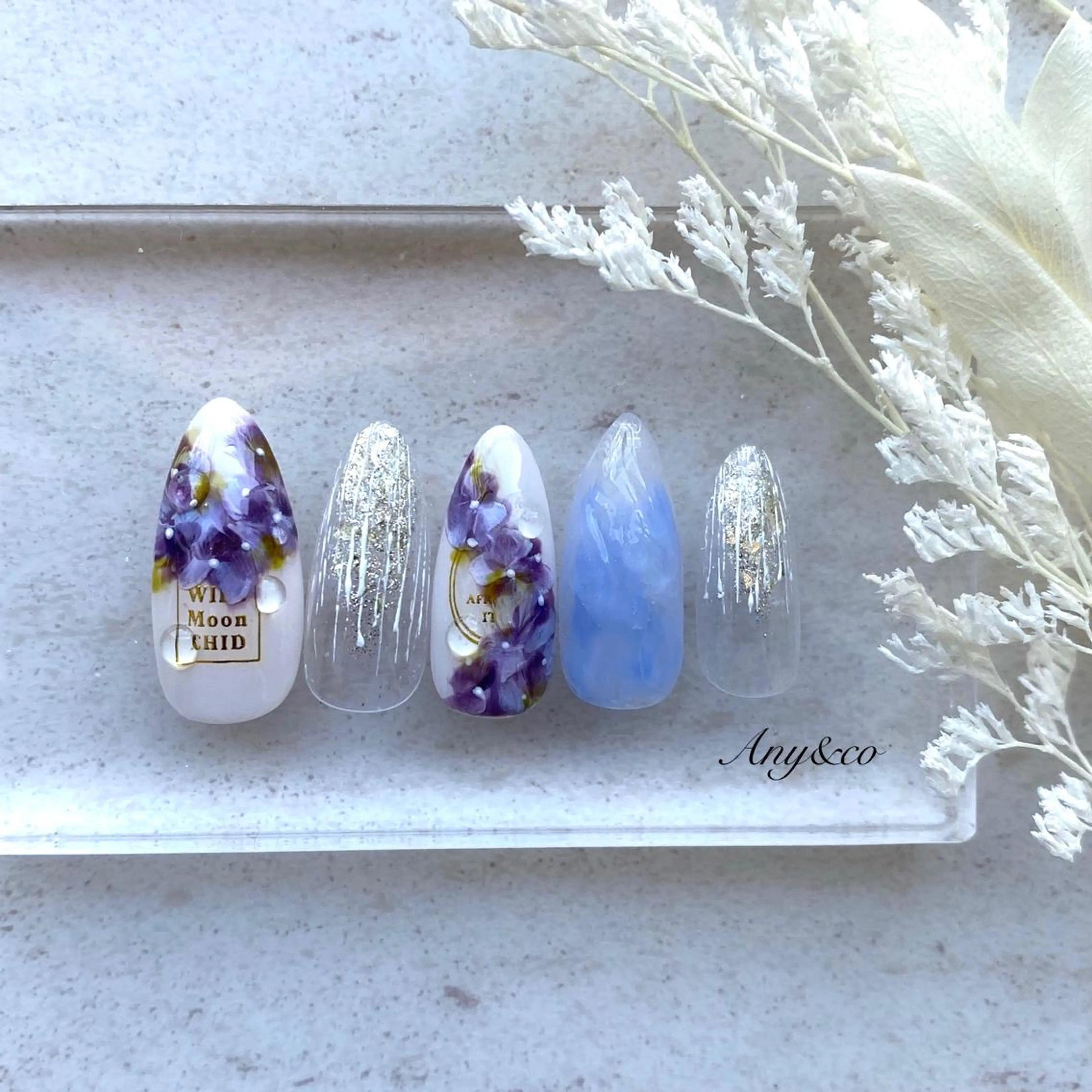 ネイル フラワーネイル ニュアンスネイル ハンドネイル Any&co 【エニコ】のマツエク・マツパデザイン