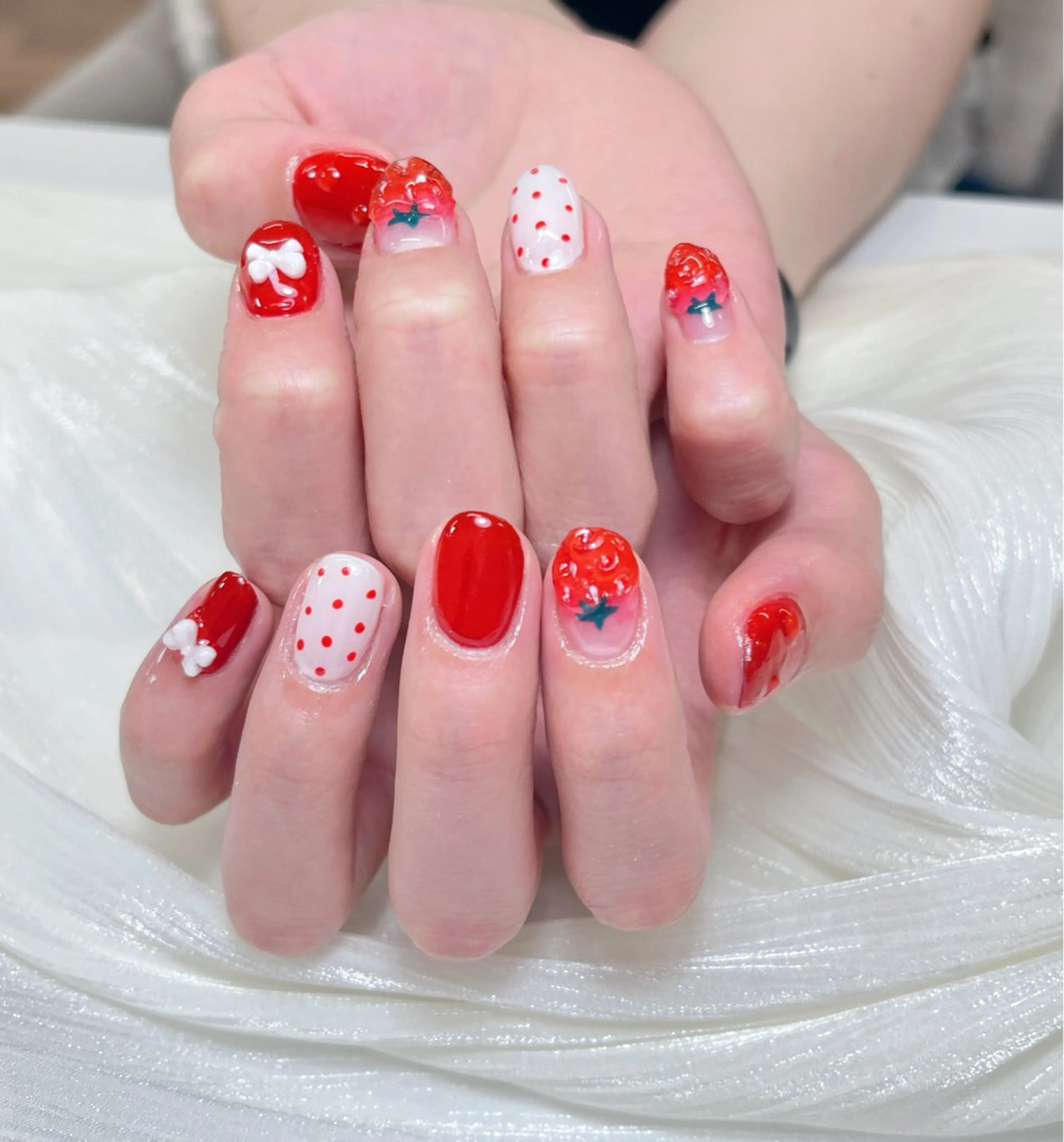 ネイル candy nail 韓国風ワンホンネイルのネイルデザイン