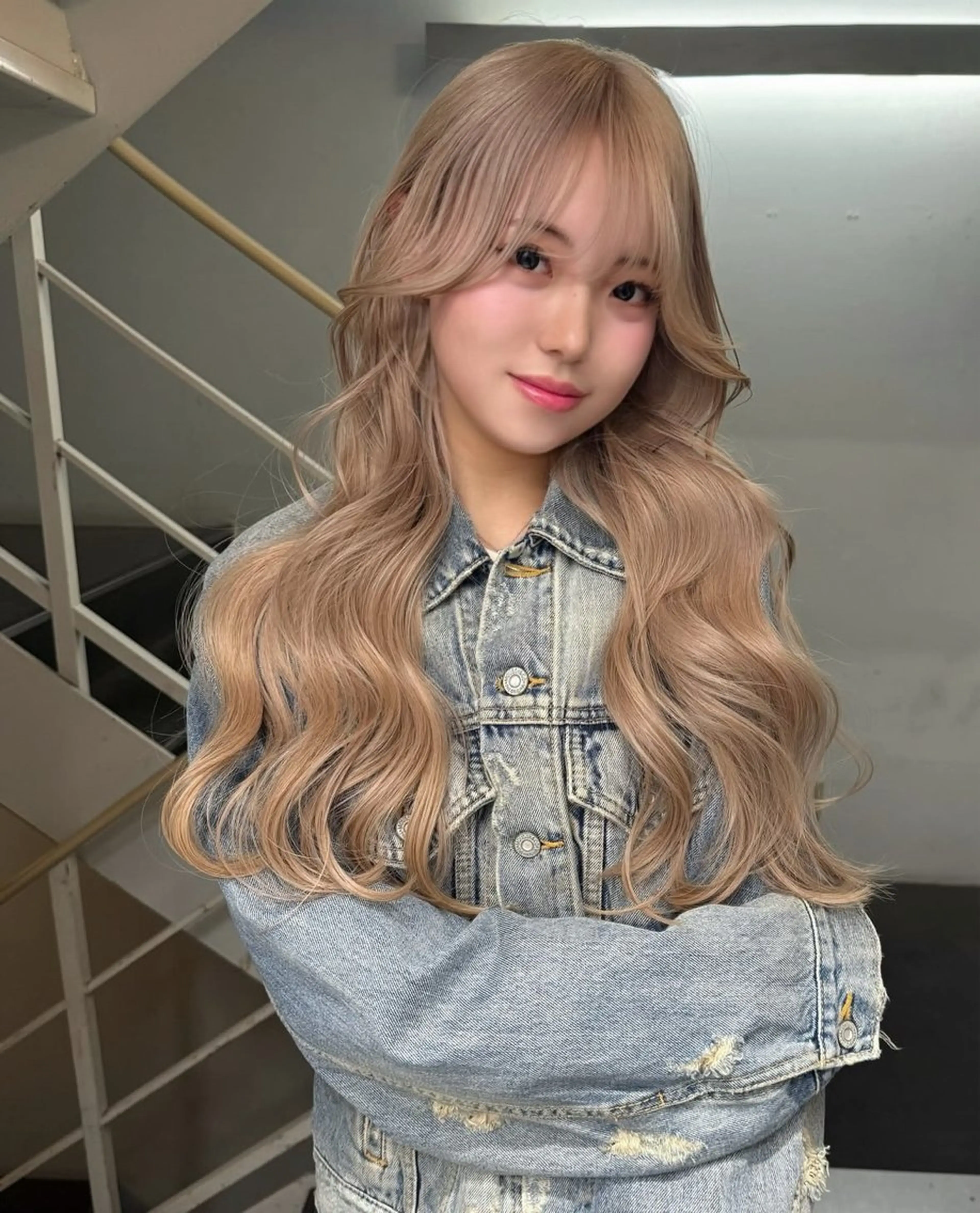 ロング カラー 韓国/レイヤー/ 透明感🩶ひかる🩶のヘアスタイル