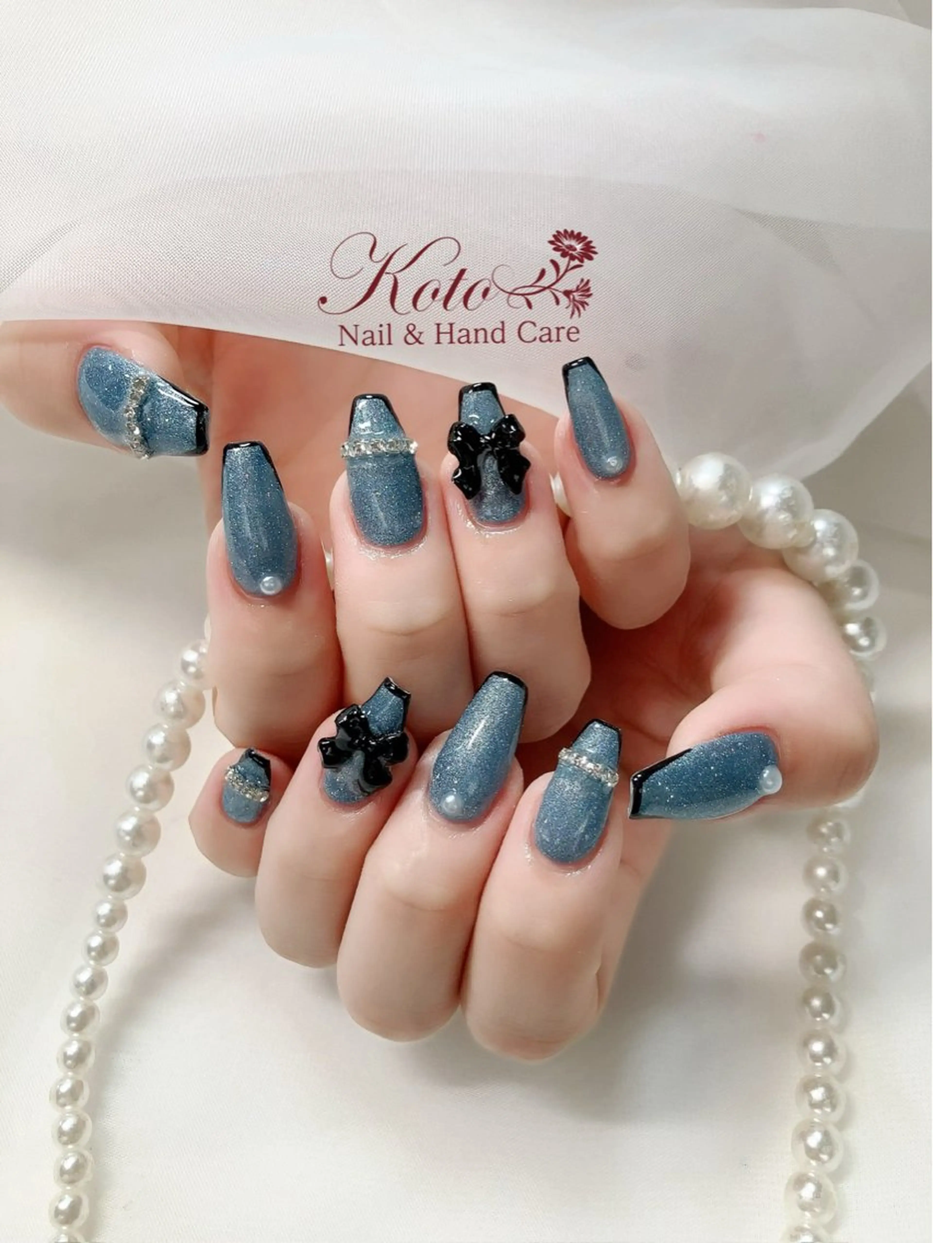 ネイル 長さ出し ジェルネイル マグネットネイル 持ち込み ニュアンスネイル ハンドネイル Nail Salon KOTOのネイルデザイン