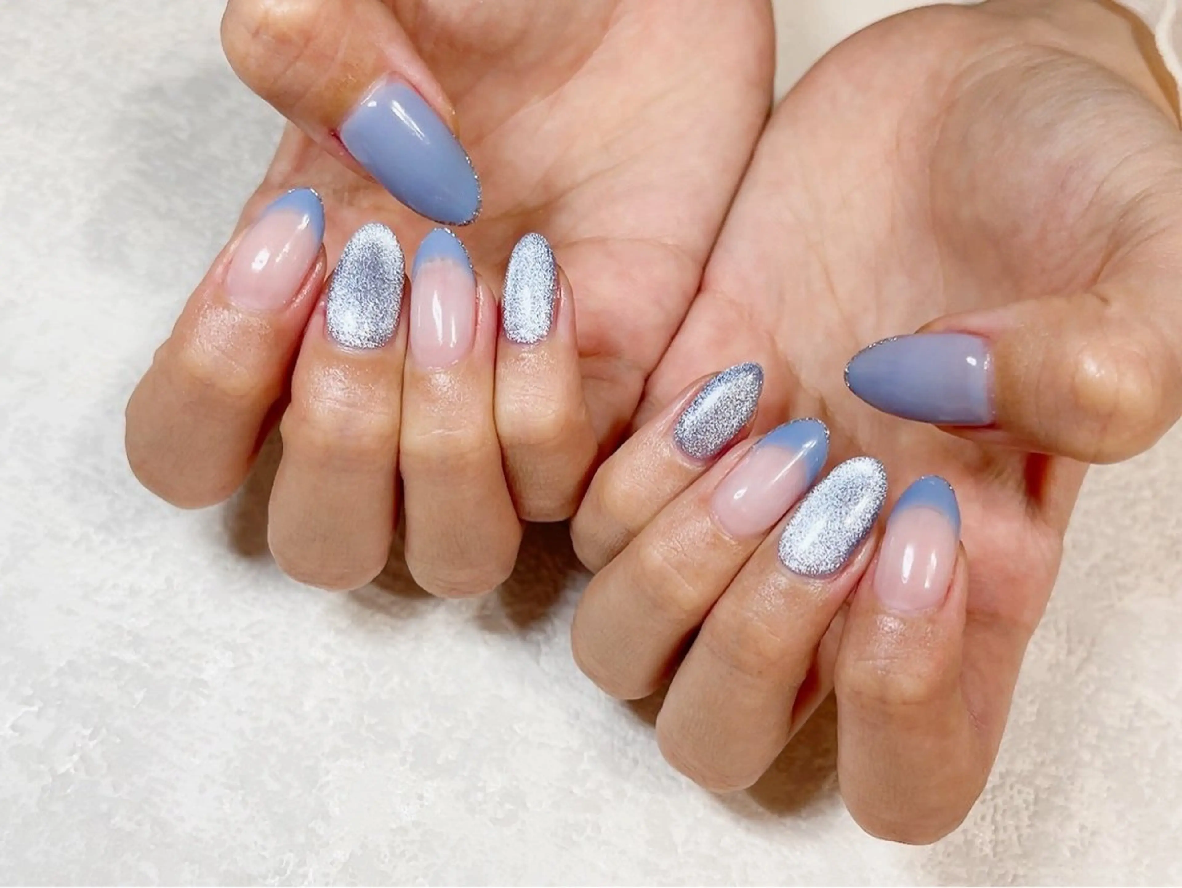 ネイル フレンチネイル ジェルネイル マグネットネイル メンズネイル パラジェル kiki nail たまプラーザのネイルデザイン