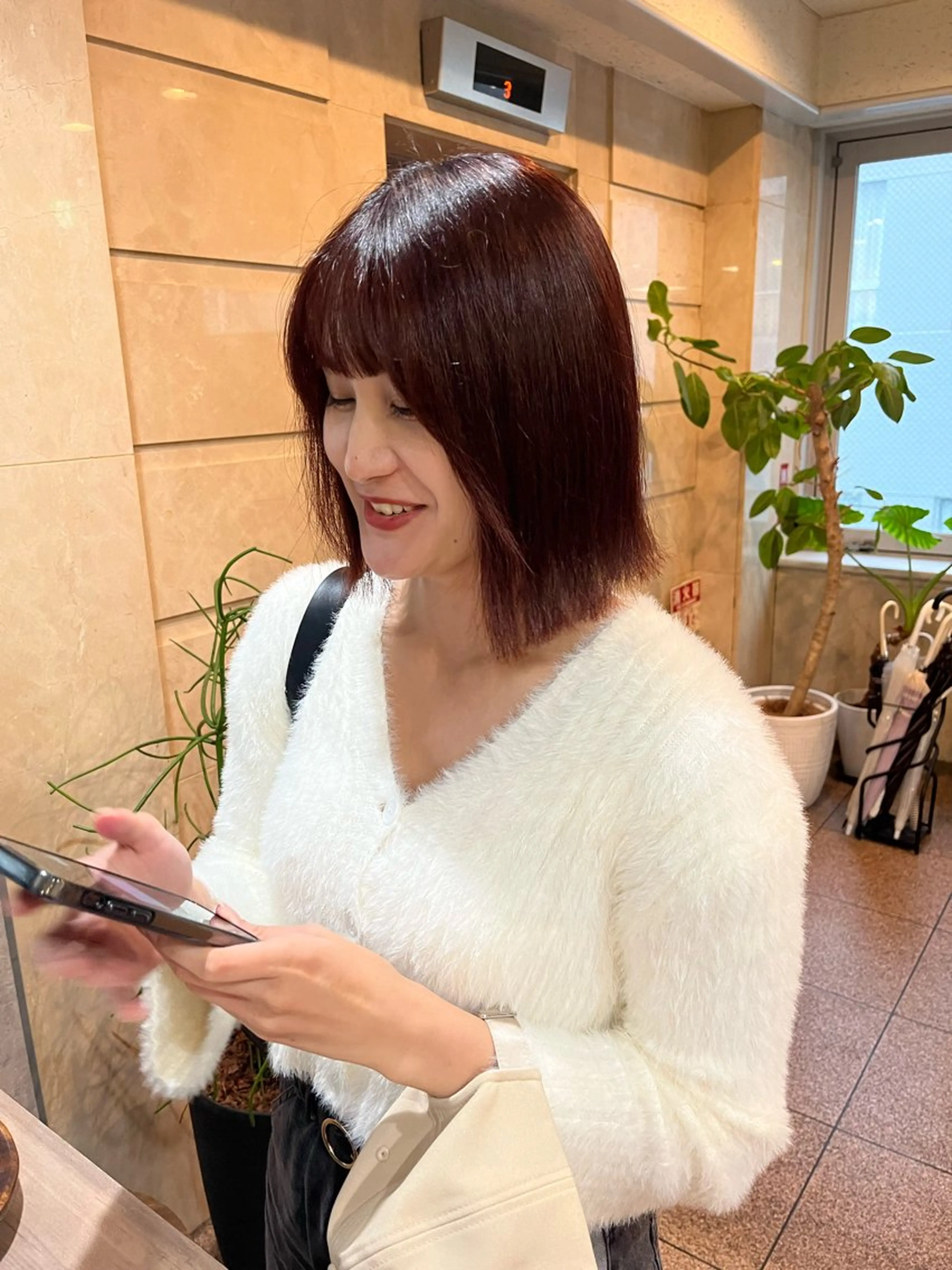 ミディアム ボブ 髪質改善/韓国ヘア/ 赤み消し/sahoのヘアスタイル