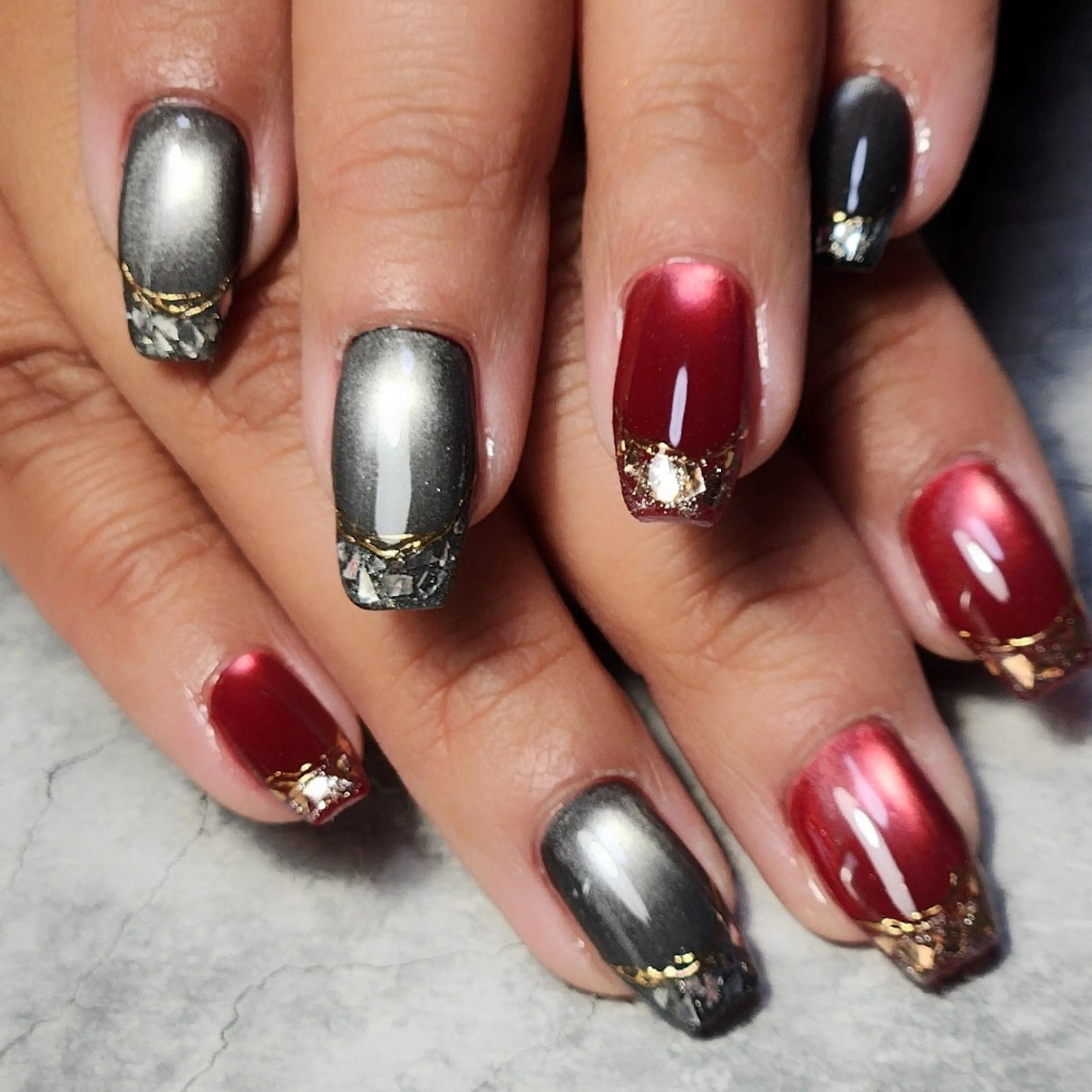 ネイル フレンチネイル ガラスフレンチ ハンドネイル 個人サロン saltnailのネイルデザイン