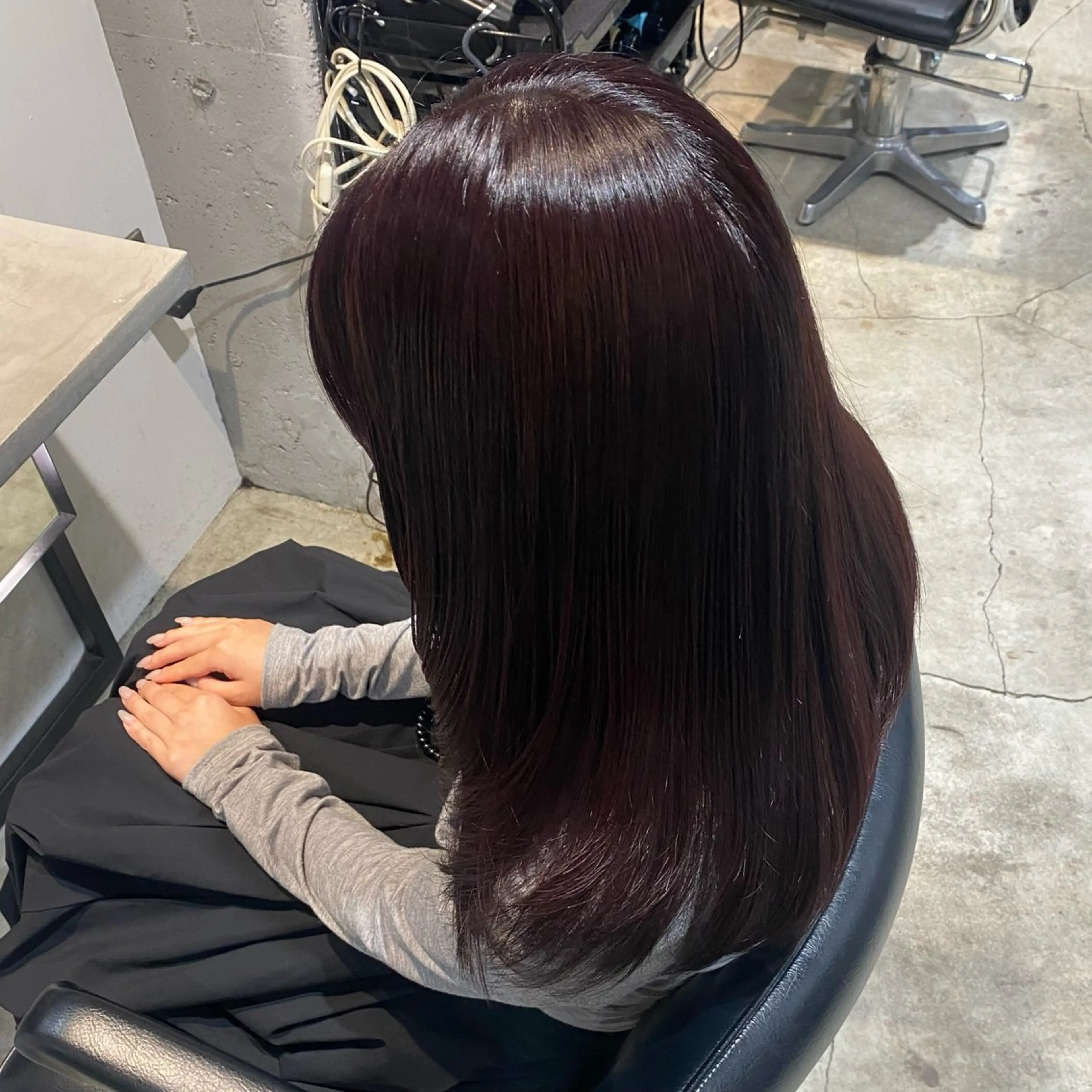 セミロング カラー ラベンダーカラー はなか こうすけのヘアスタイル