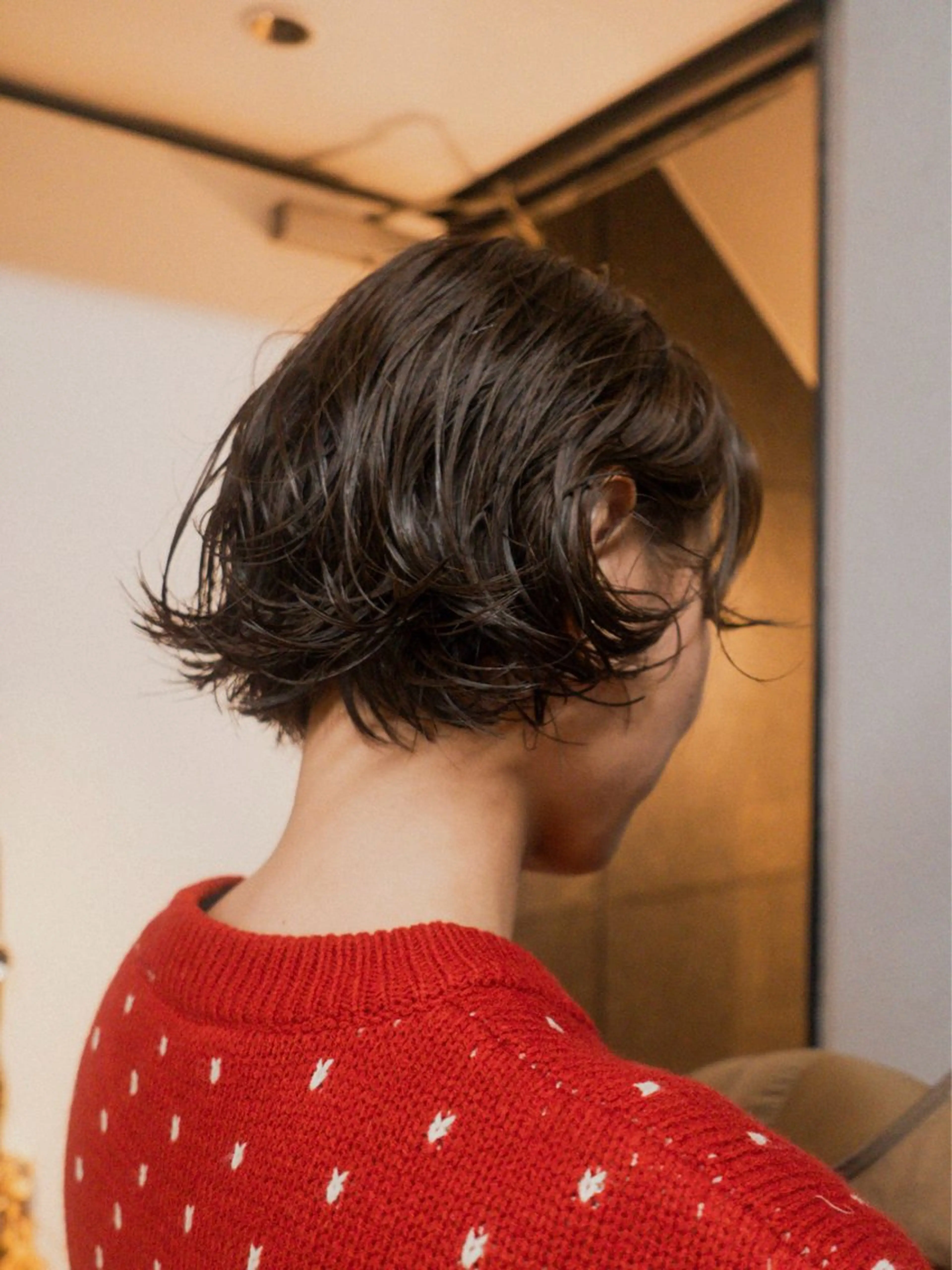 ショート カラー パーマ ボブ トリートメント ニュアンスパーマ カット ヘアカラー パーマ トリートメント 🌿ボブ パーマ高橋啓太🌿のヘアスタイル