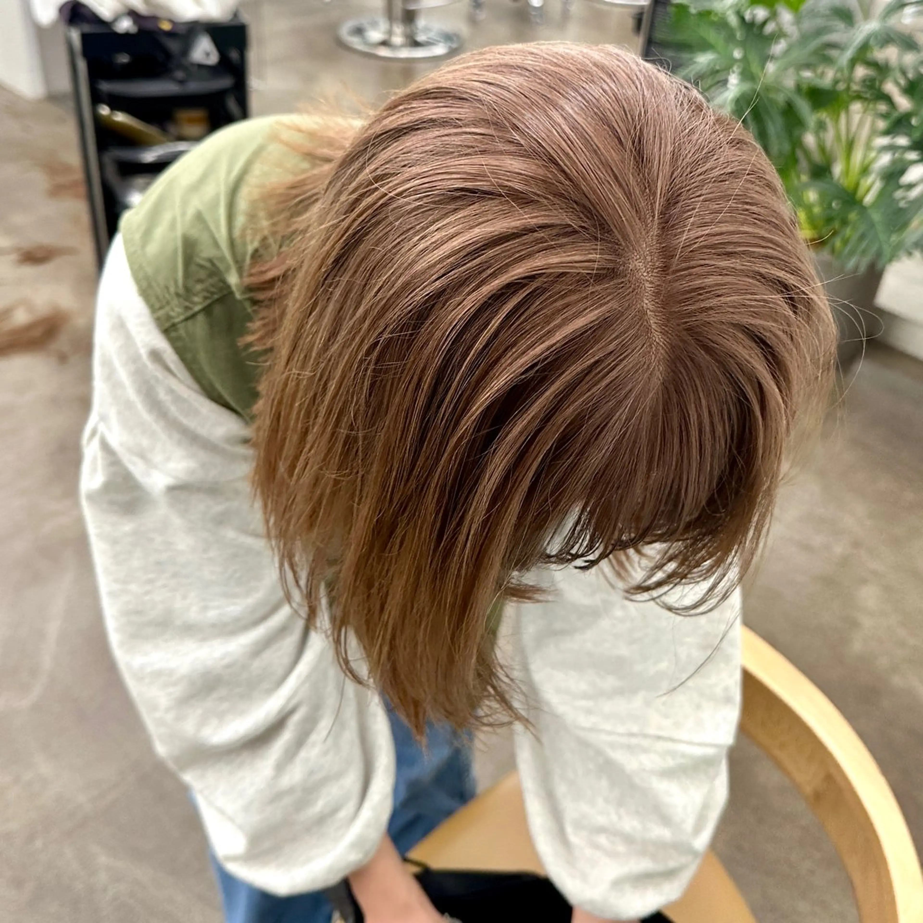 ミディアム カラー ベージュカラー ブラウンカラー ブラウンベージュ ボブ/レイヤー/ケア パーマ/リュウタのヘアスタイル