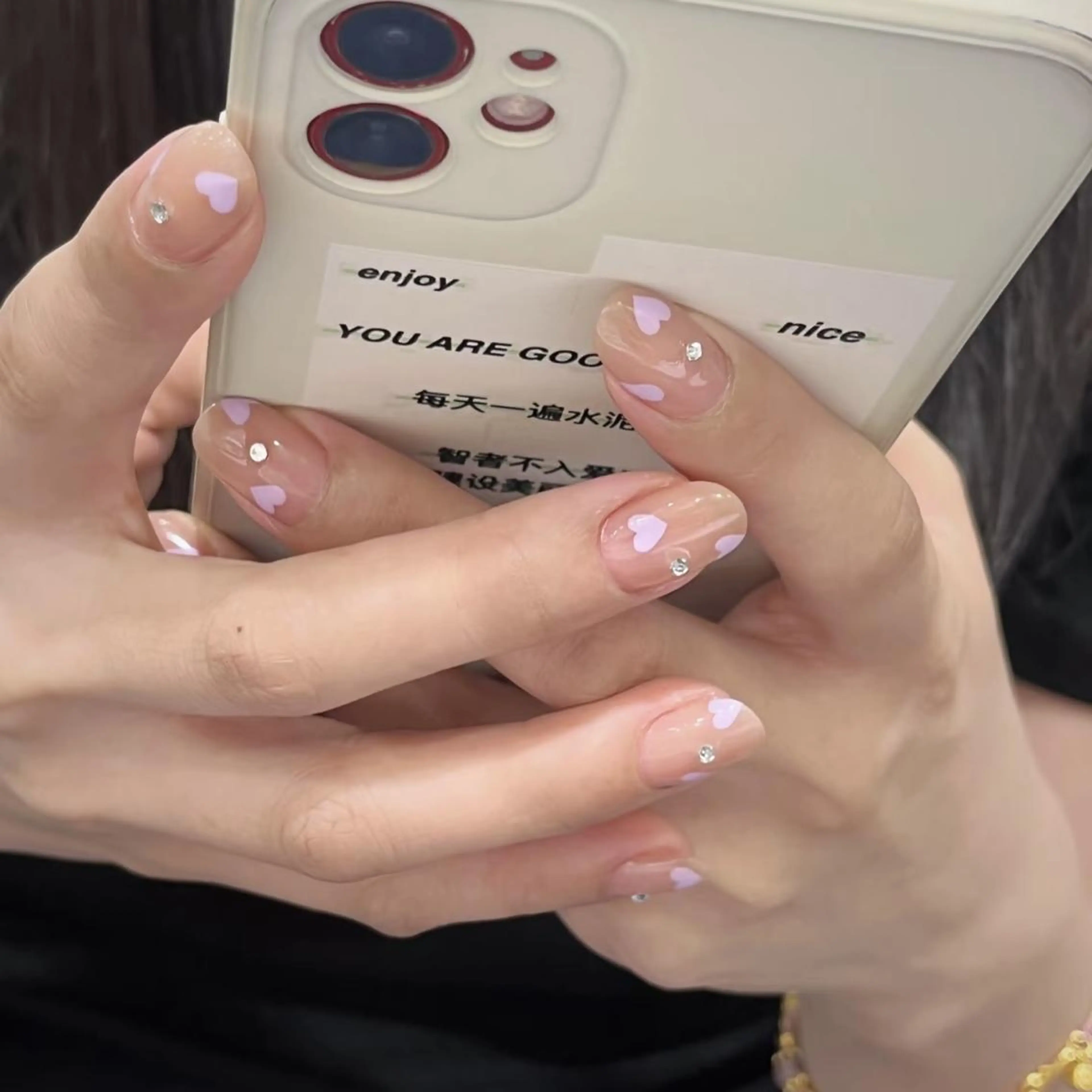 ネイル ハート バレンタイン ワンホンネイル ハンドネイル By moonネイル 🌷ワンホン/韓国風のネイルデザイン