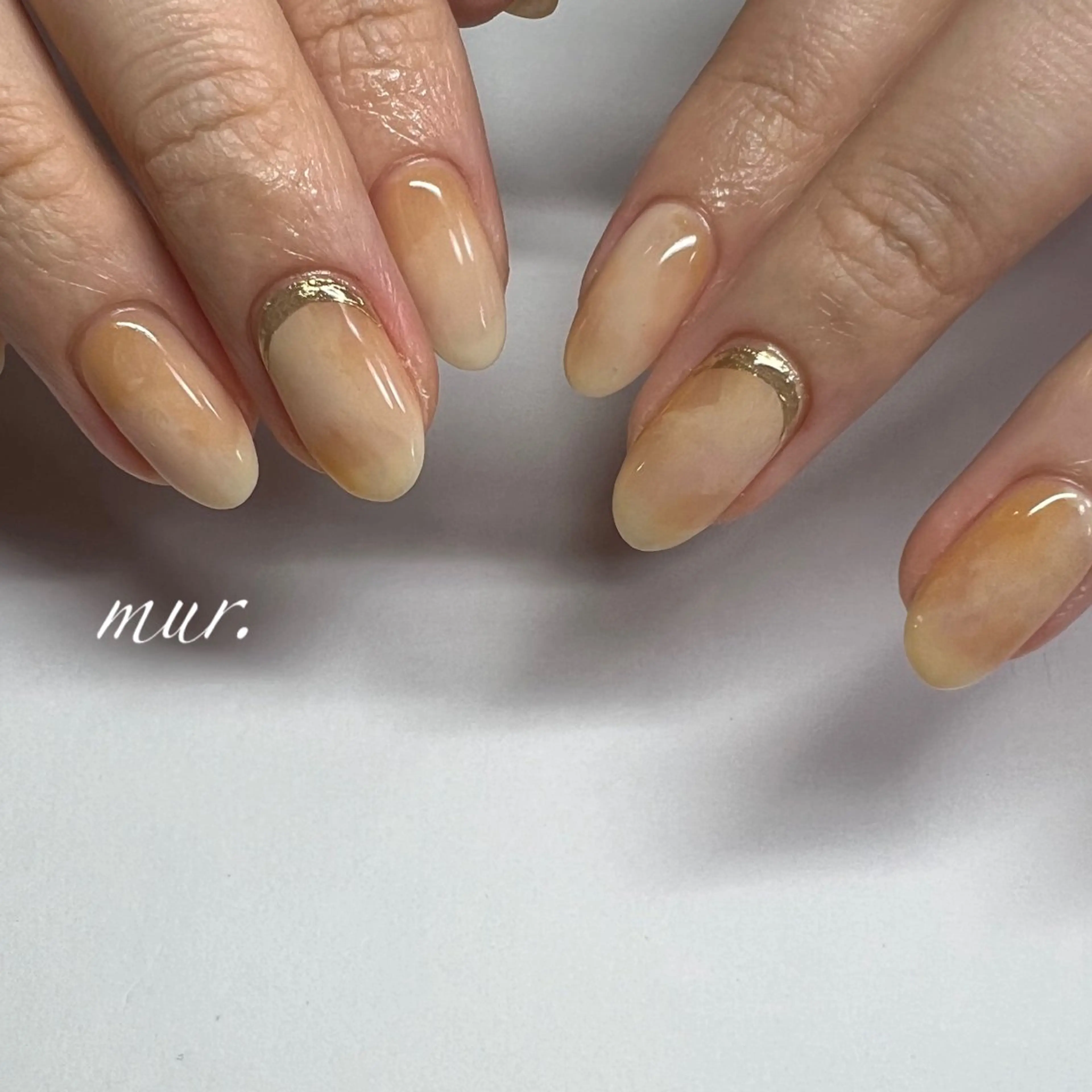 ネイル ジェルネイル 韓国ネイル ミラーネイル ニュアンスネイル オフィスネイル nailsalon mur.のネイルデザイン